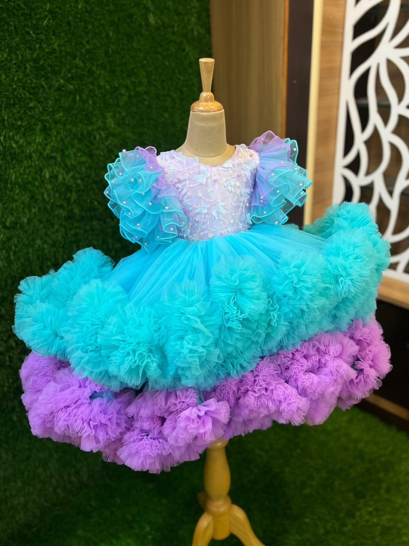 Tidal Pearl Puff Princess Dress