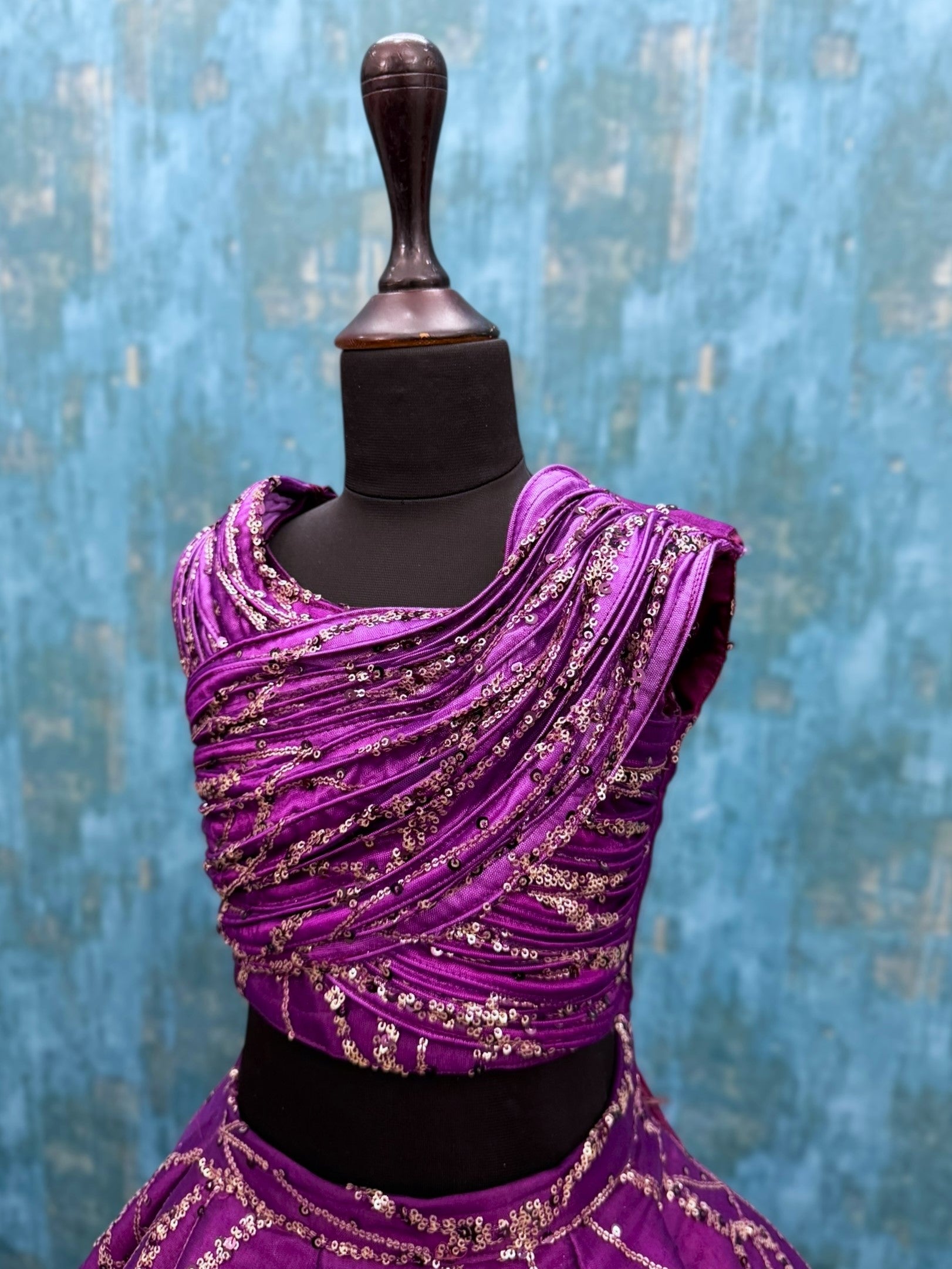 Regal Grape Starlight Couture Lehenga