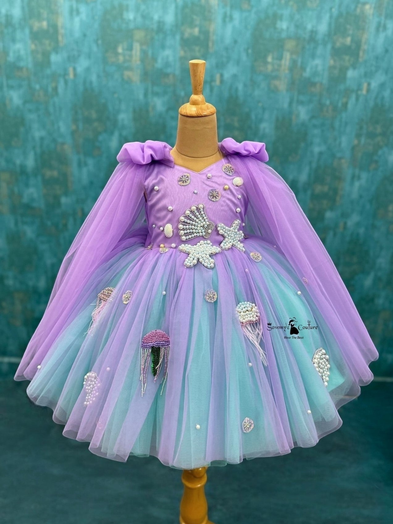 Mom-Daughter Combo Dress Online, Lavender Ombre Mom & Daughter Set