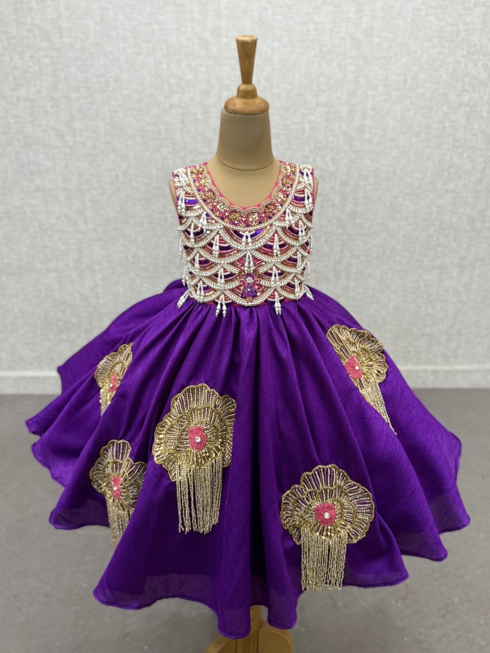 Ball Gown for Girls Online, Purple Party Gown