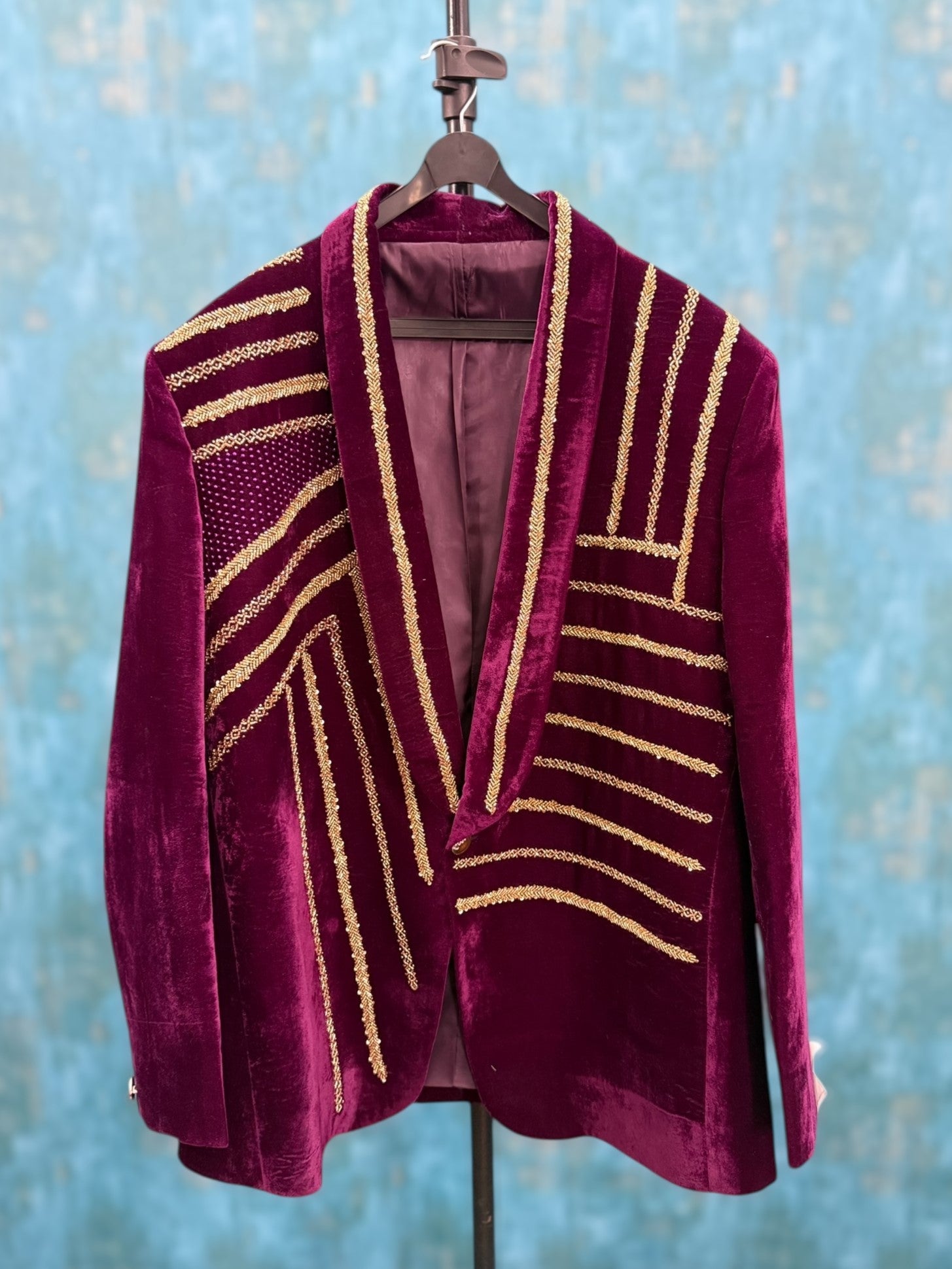 Royal Maroon Majesty Blazer- Comes with Pant and Shirt
