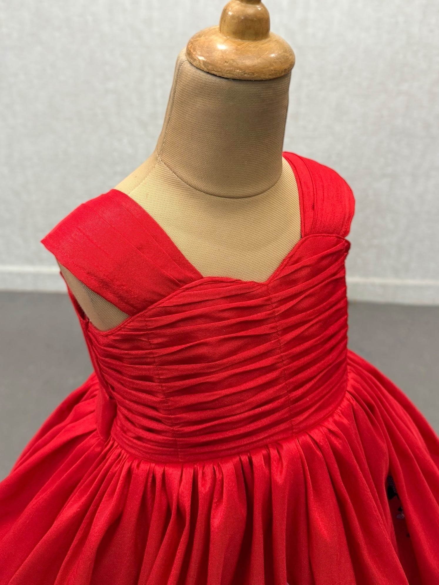 Mickey & Minnie Carnival raw silk gown with scallop detailing