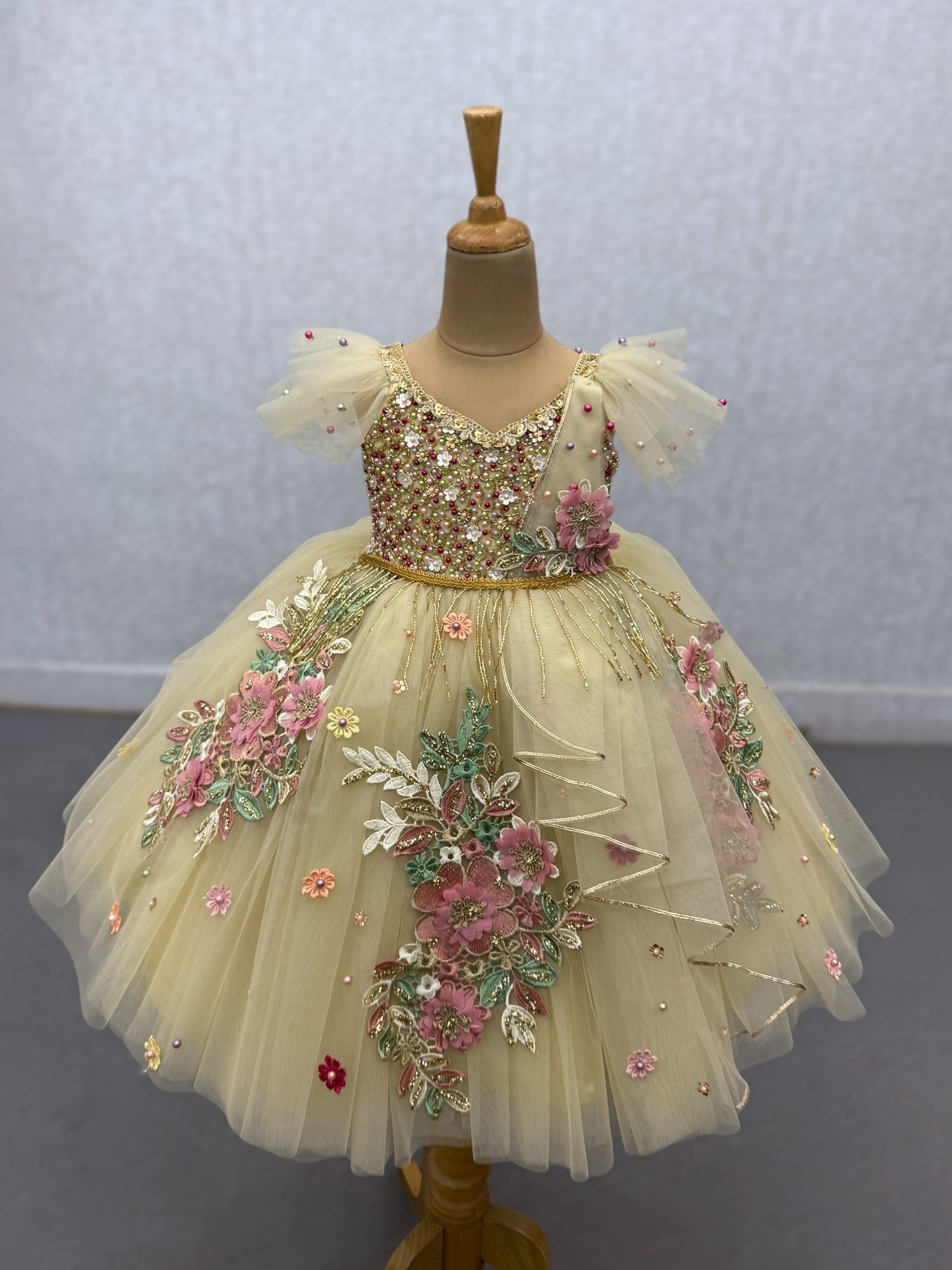 Golden Blossom Radiance Gown