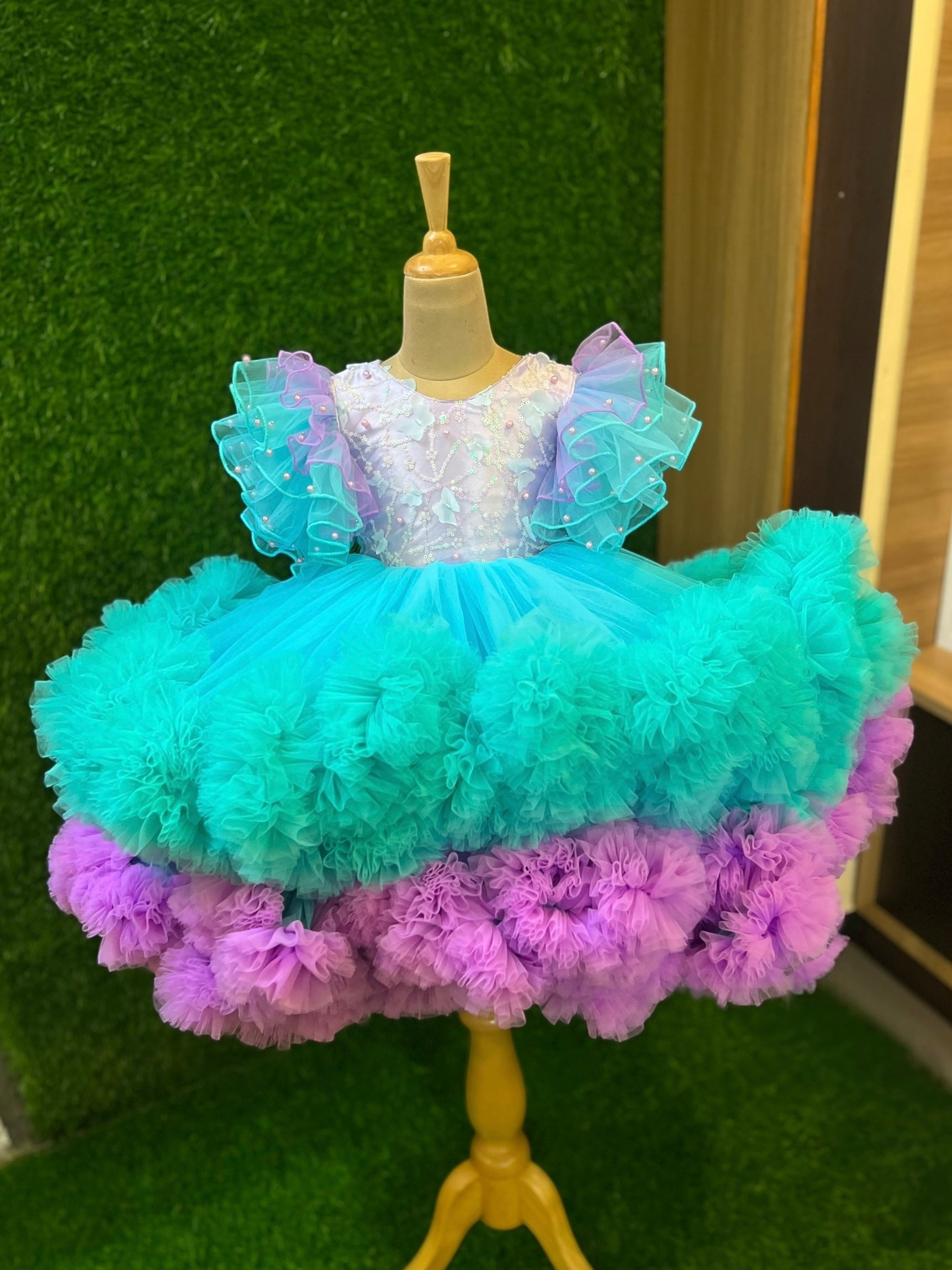 Tidal Pearl Puff Princess Dress