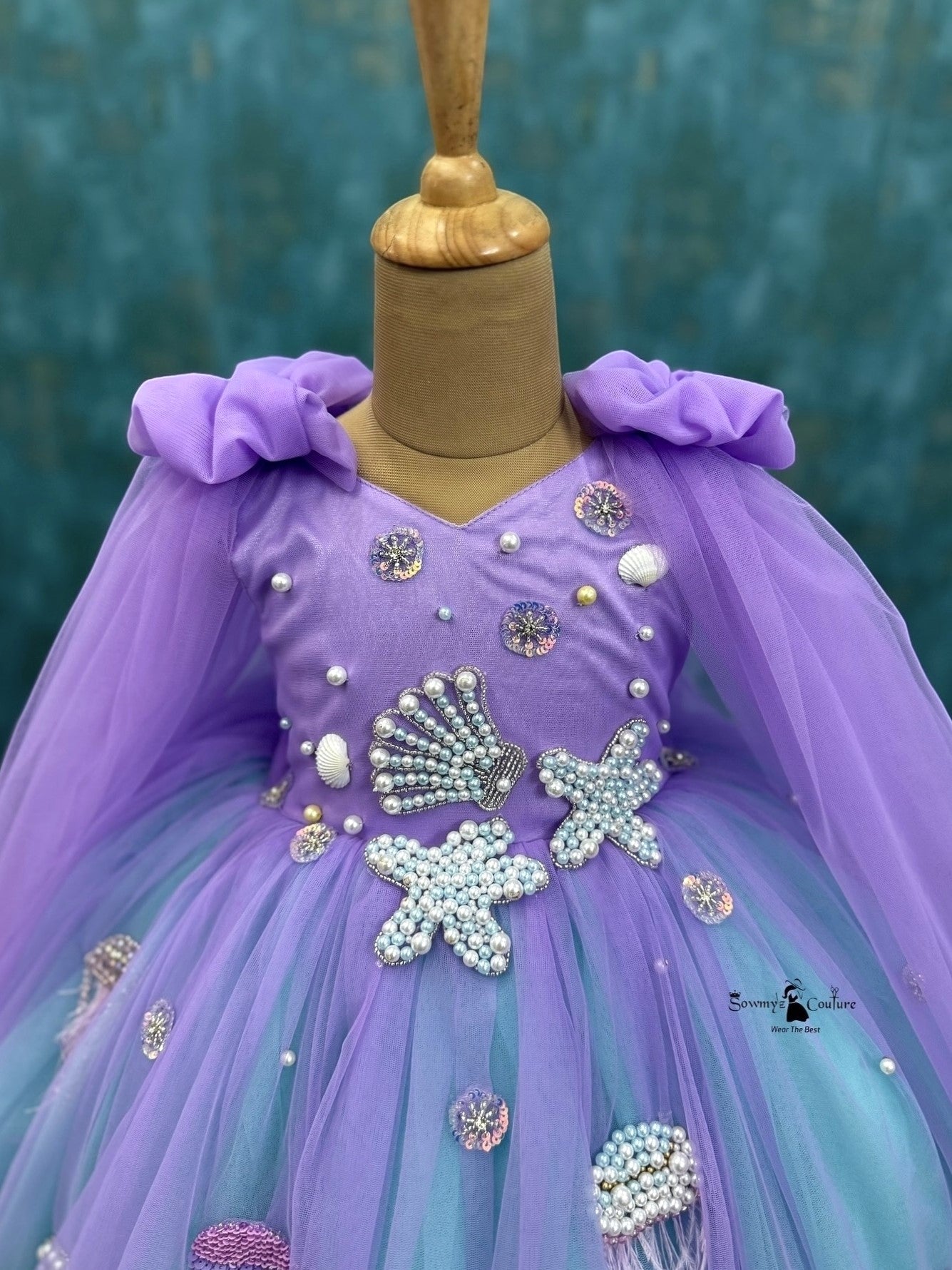 Mom-Daughter Combo Dress Online, Lavender Ombre Mom & Daughter Set