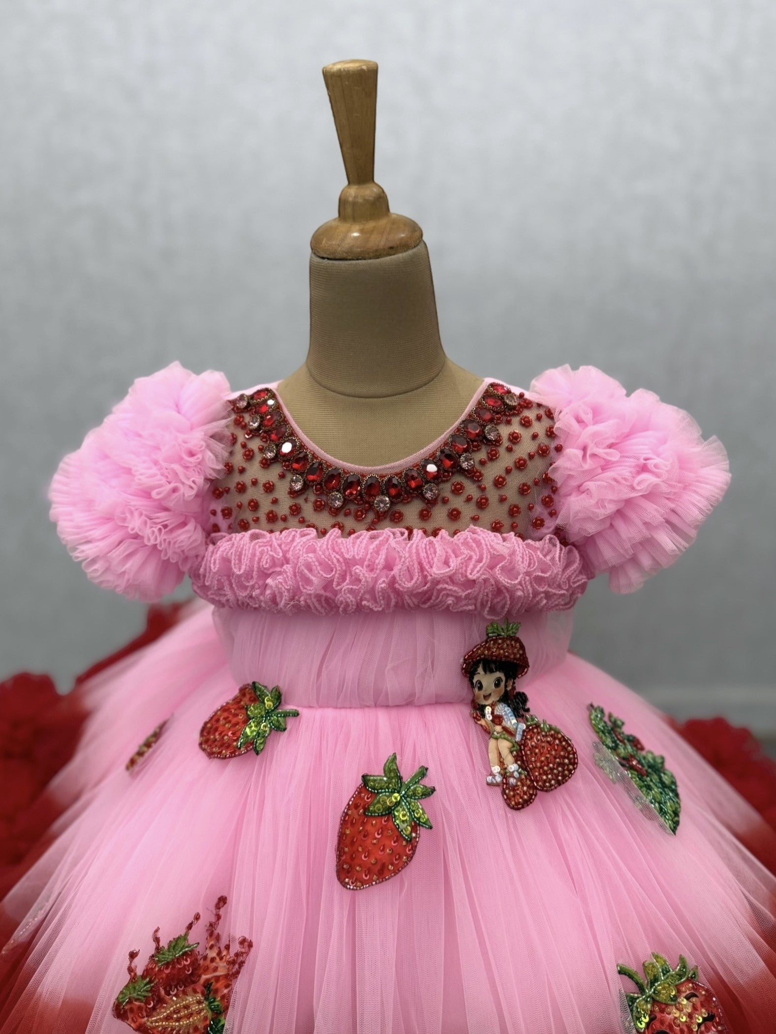 Strawberry Blush Fairy Delight Baby Gown