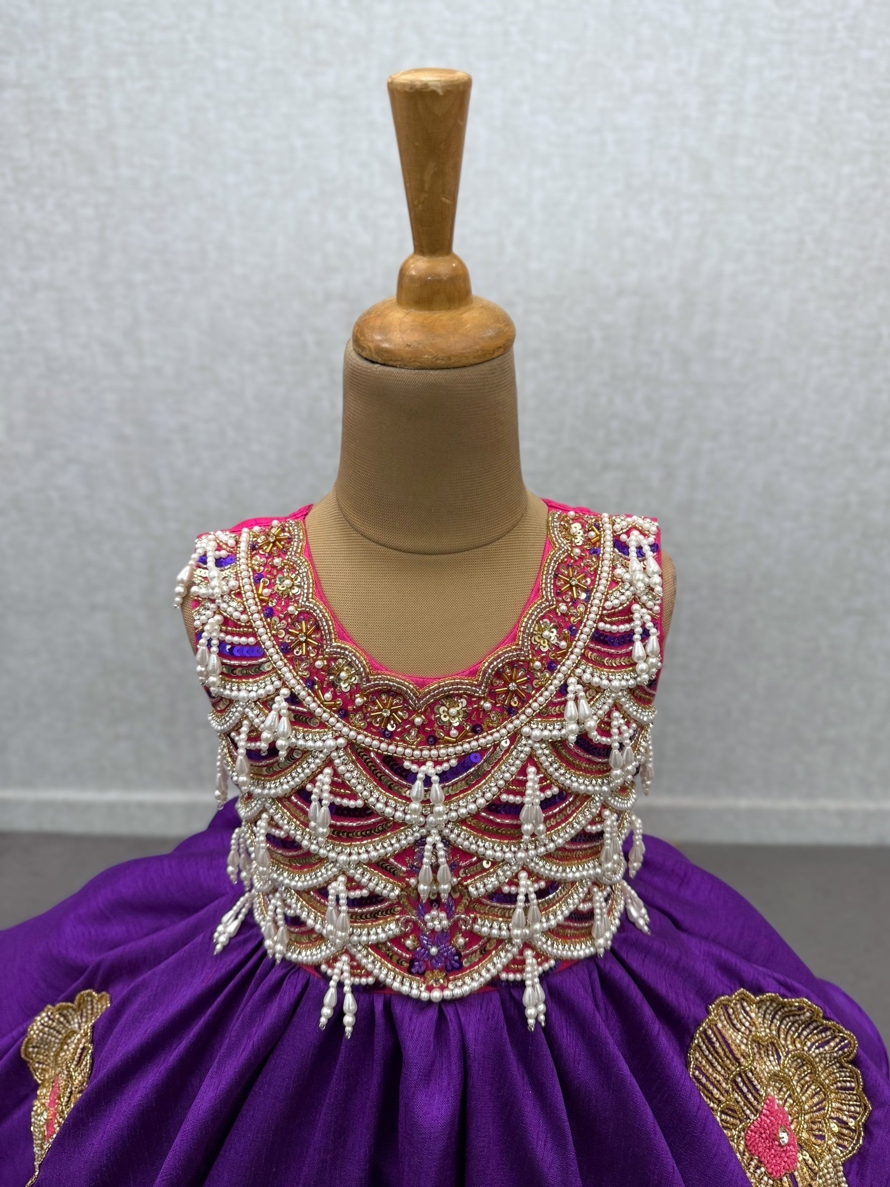 Ball Gown for Girls Online, Purple Party Gown