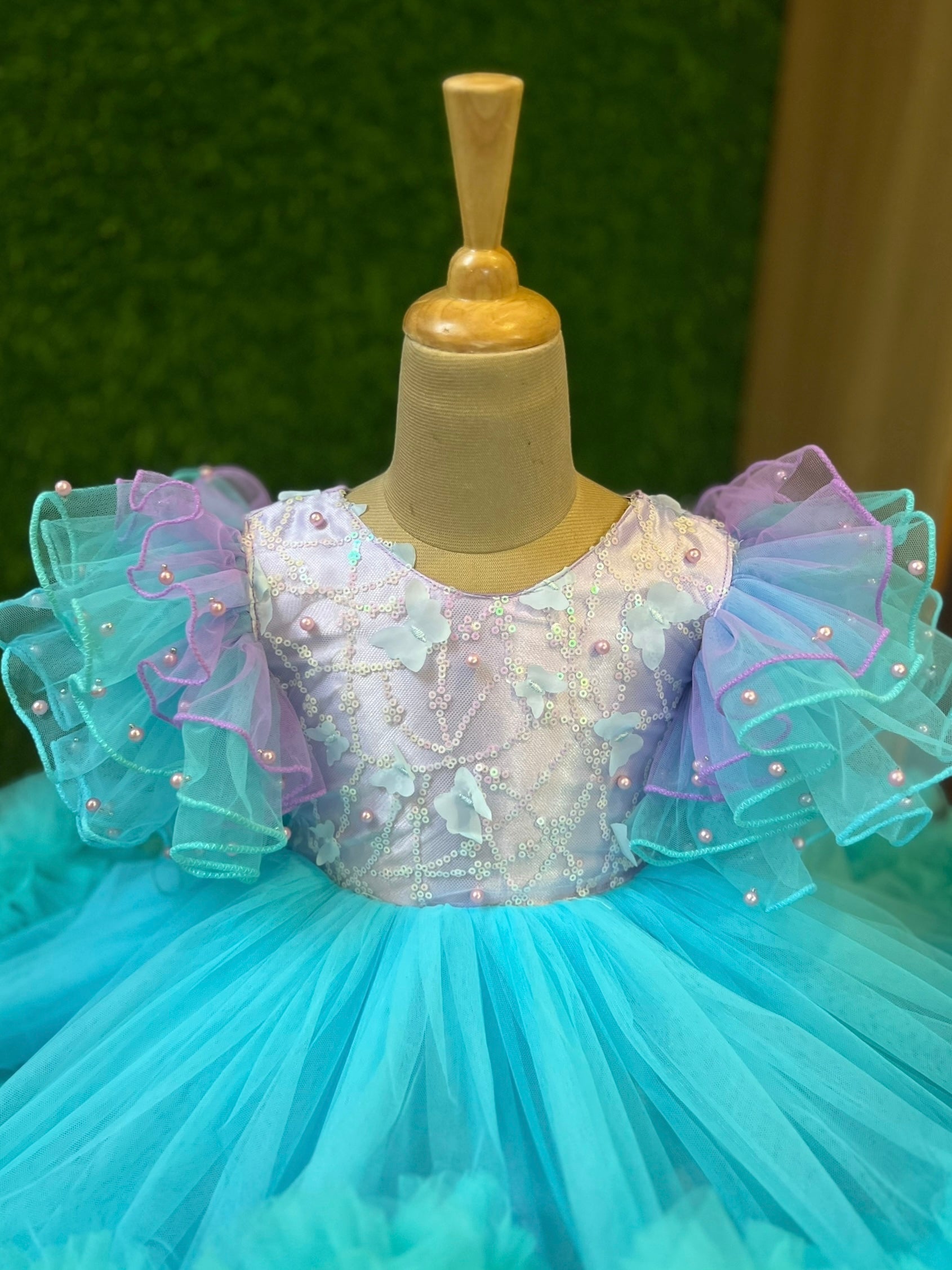 Tidal Pearl Puff Princess Dress