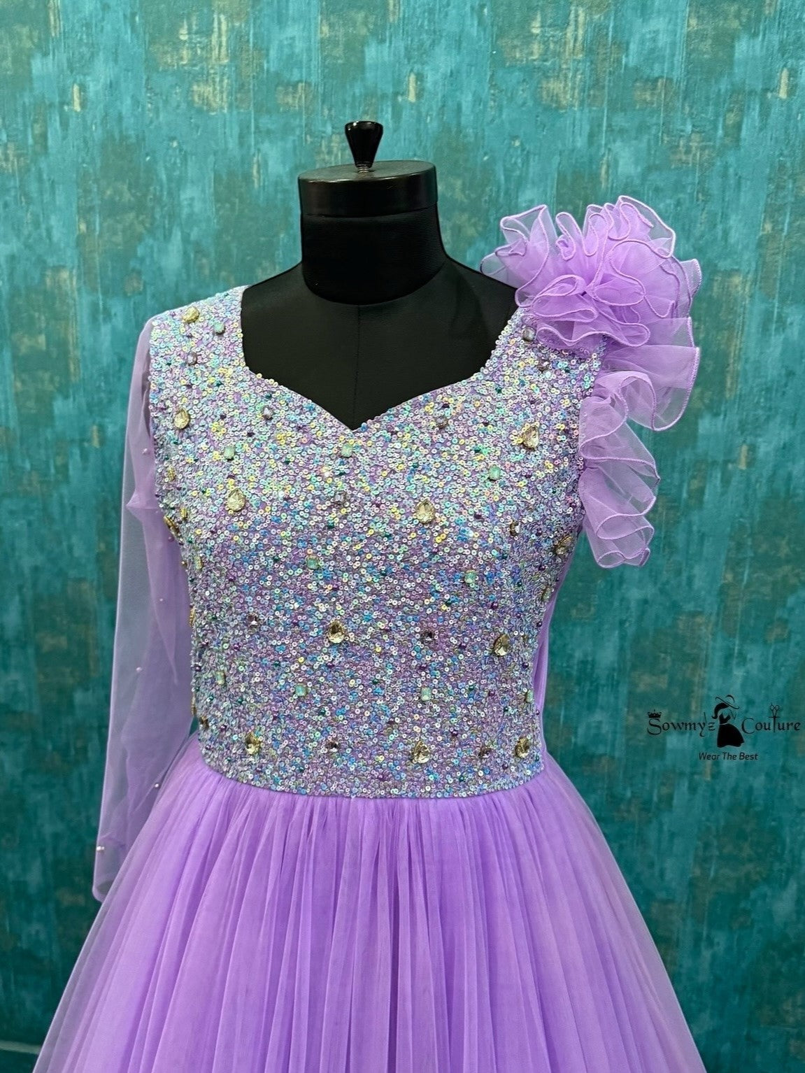 Mom-Daughter Combo Dress Online, Lavender Ombre Mom & Daughter Set