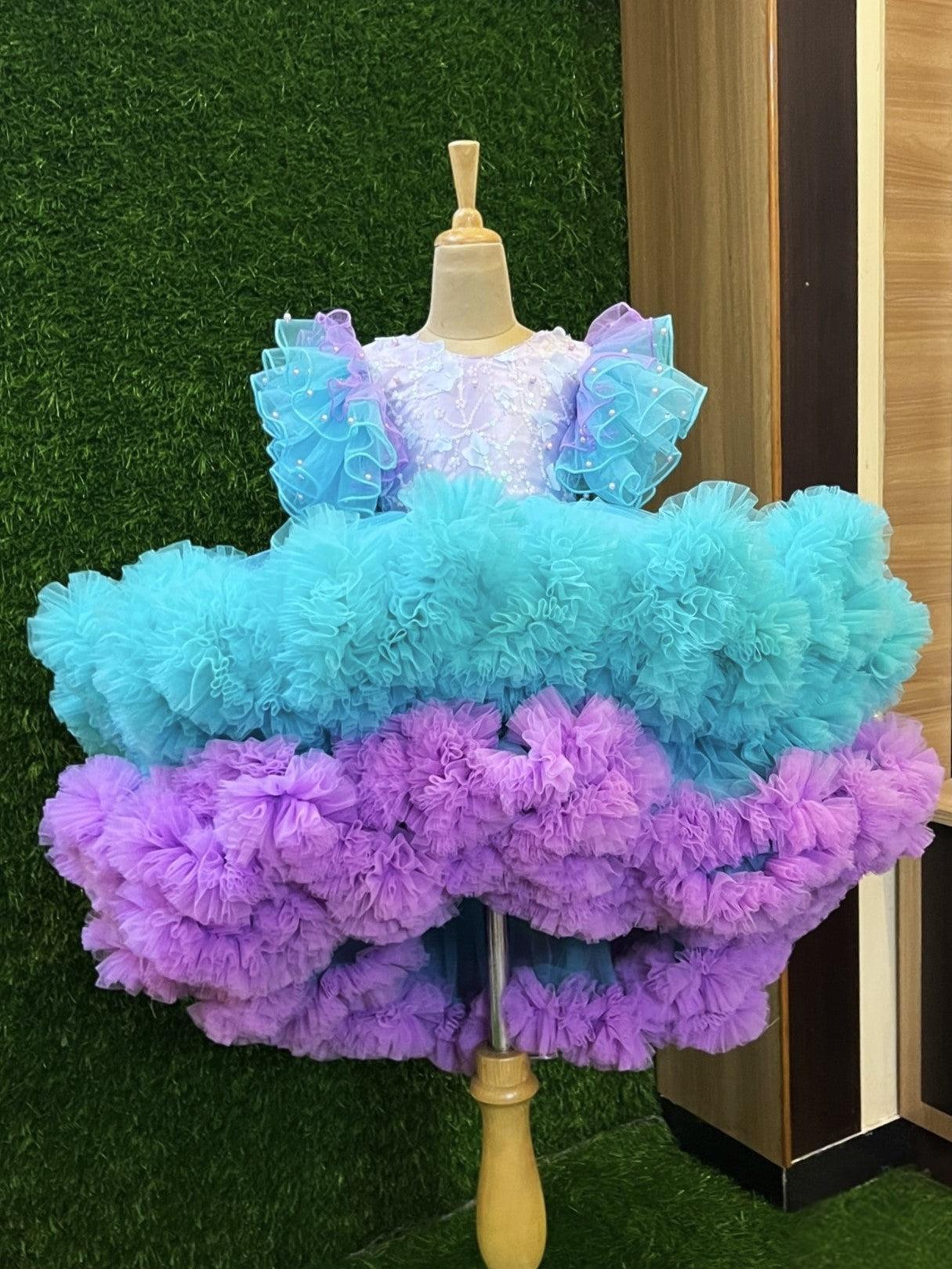 Tidal Pearl Puff Princess Dress