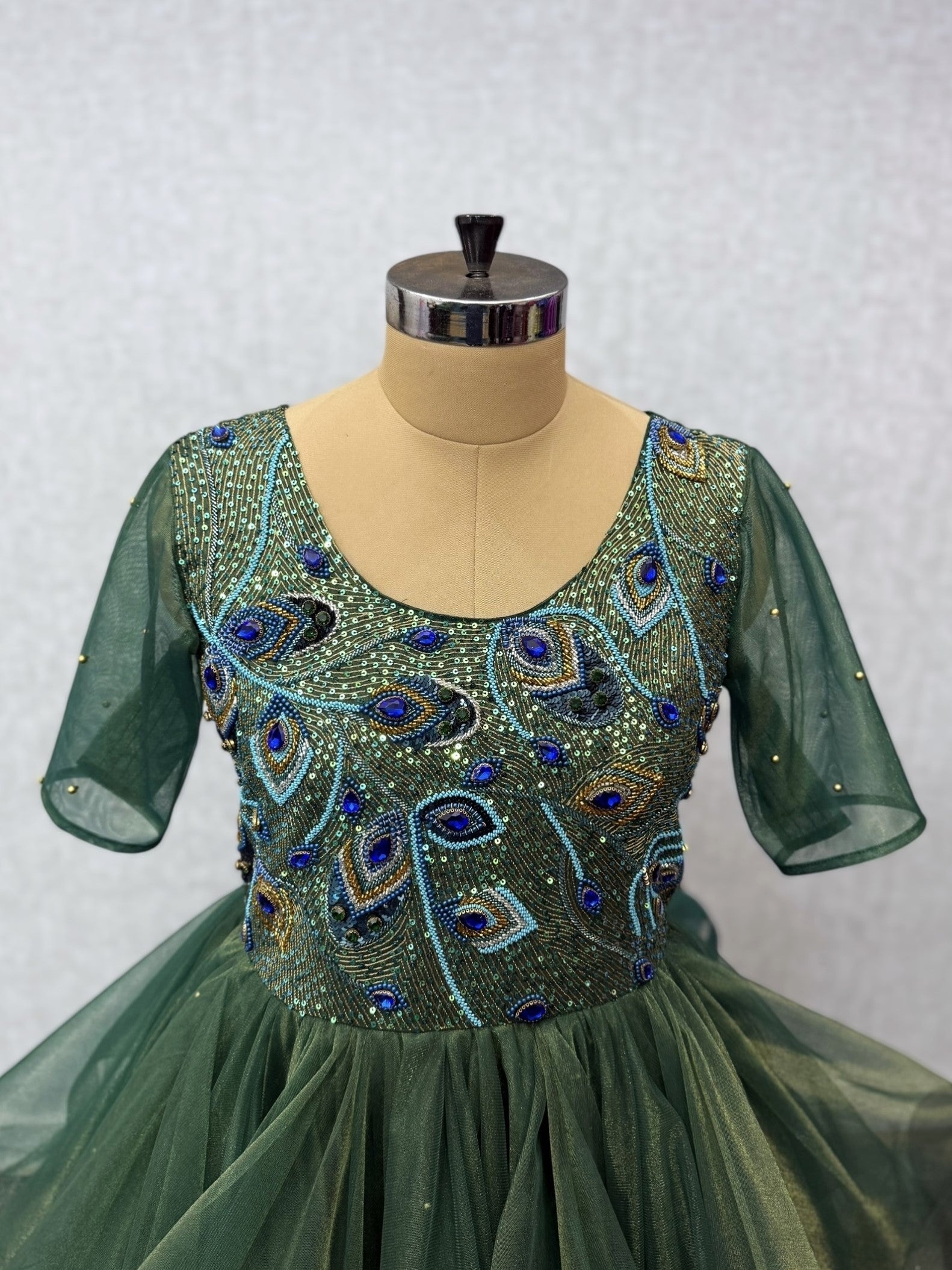 Emerald Peacock Royale Gown