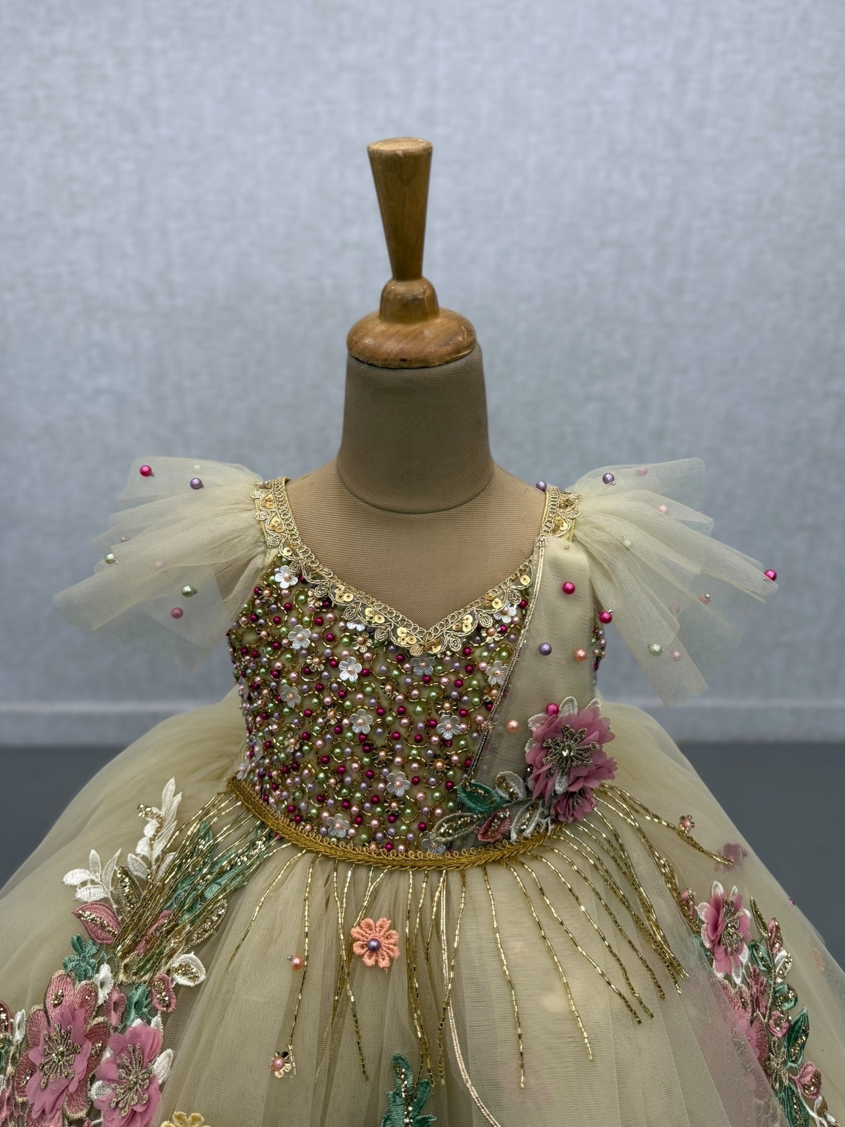 Golden Blossom Radiance Gown