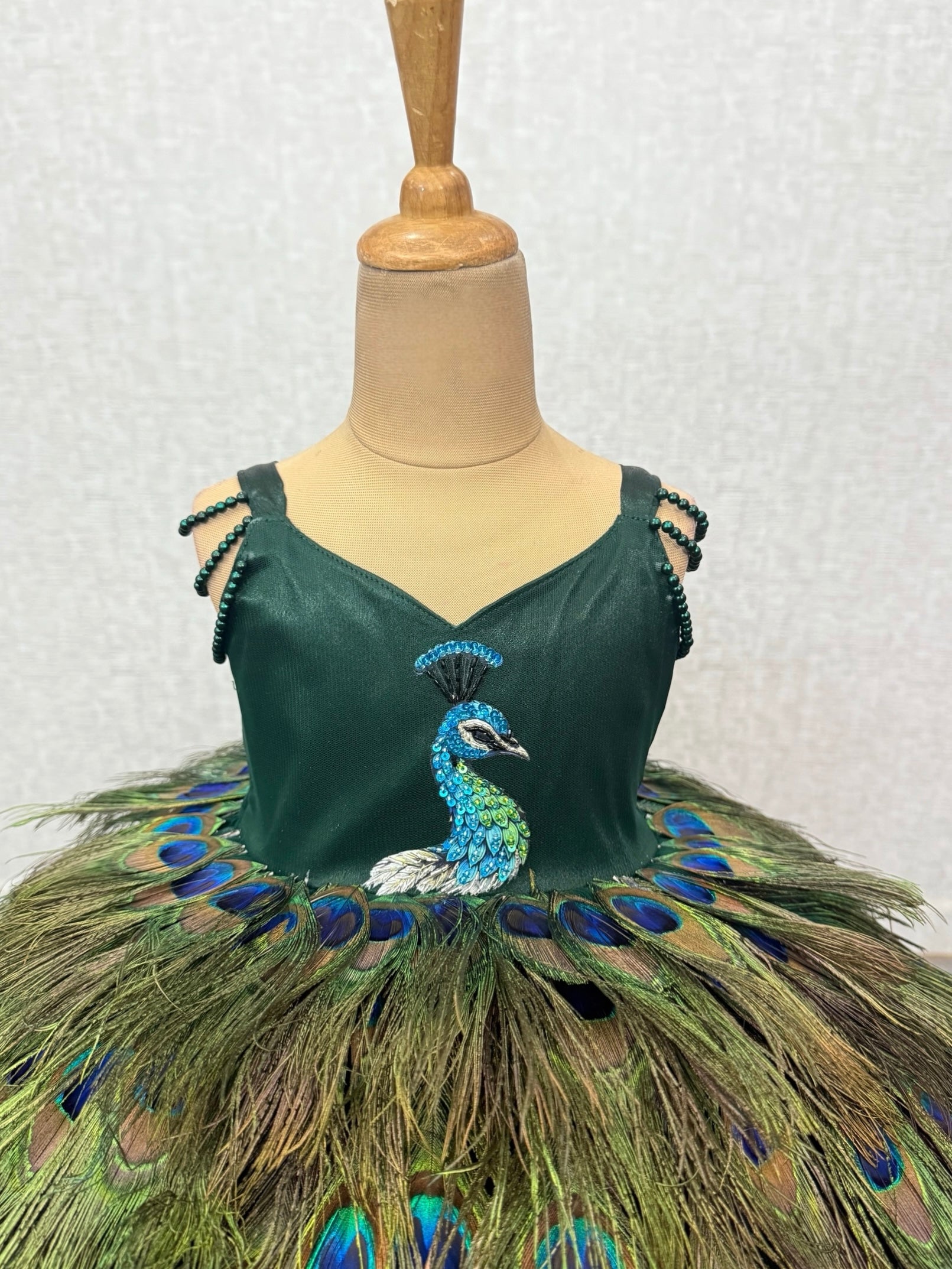 Peacock feather dress