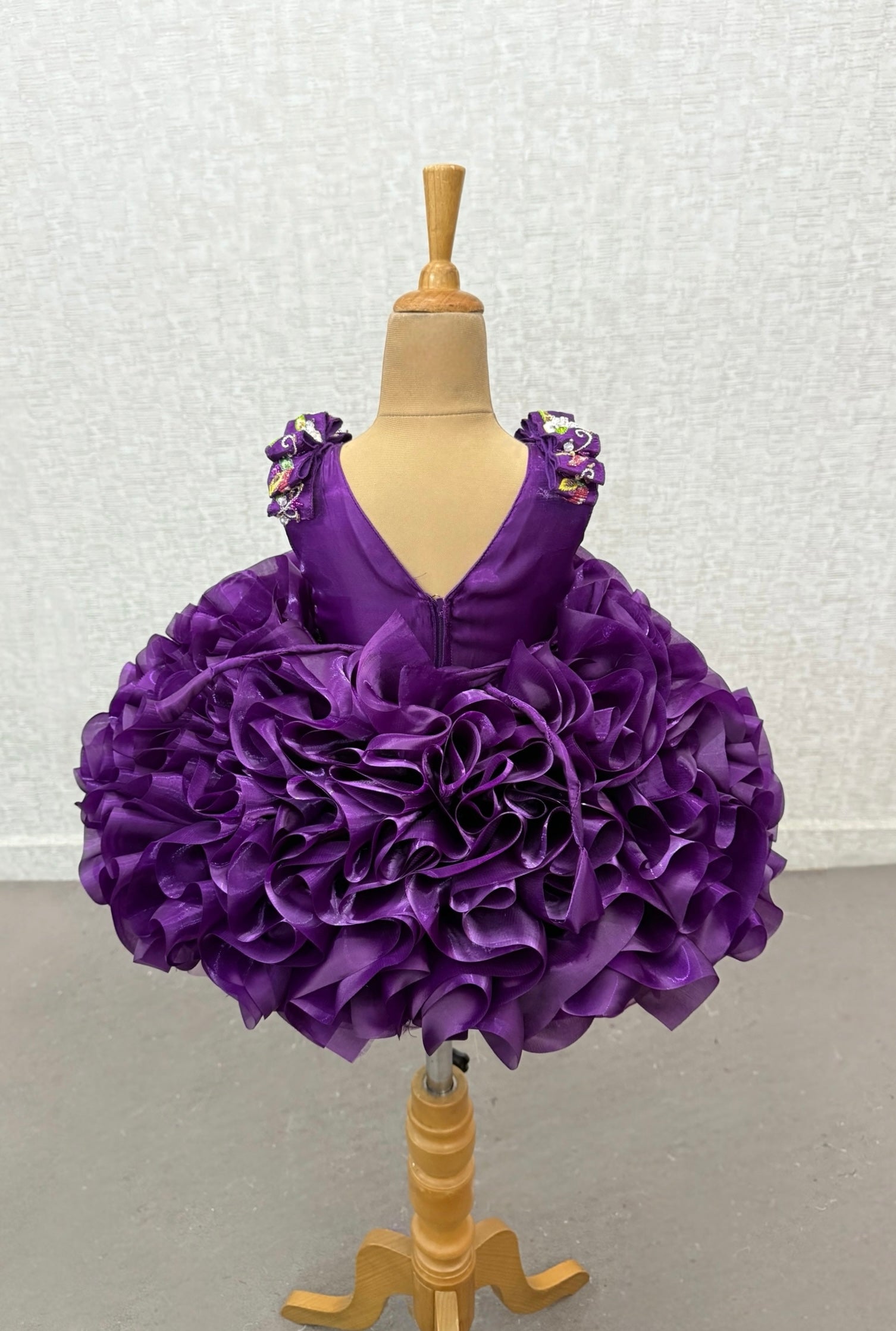 First birthday dress Online, Deep Violet Luxury Party Dress