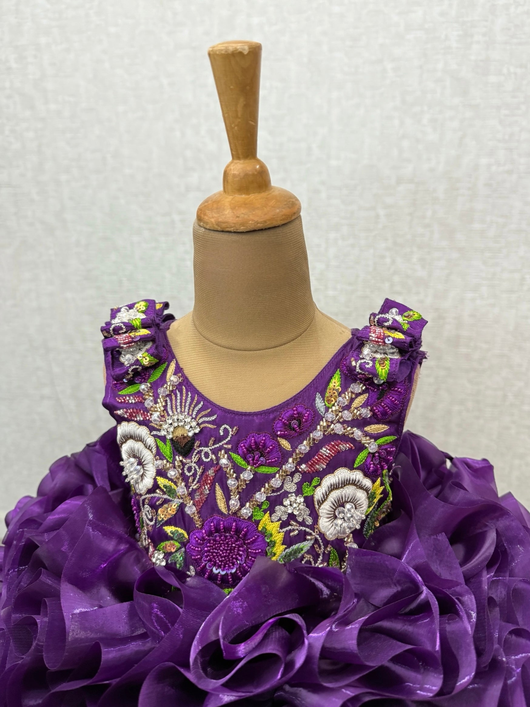 First birthday dress Online, Deep Violet Luxury Party Dress