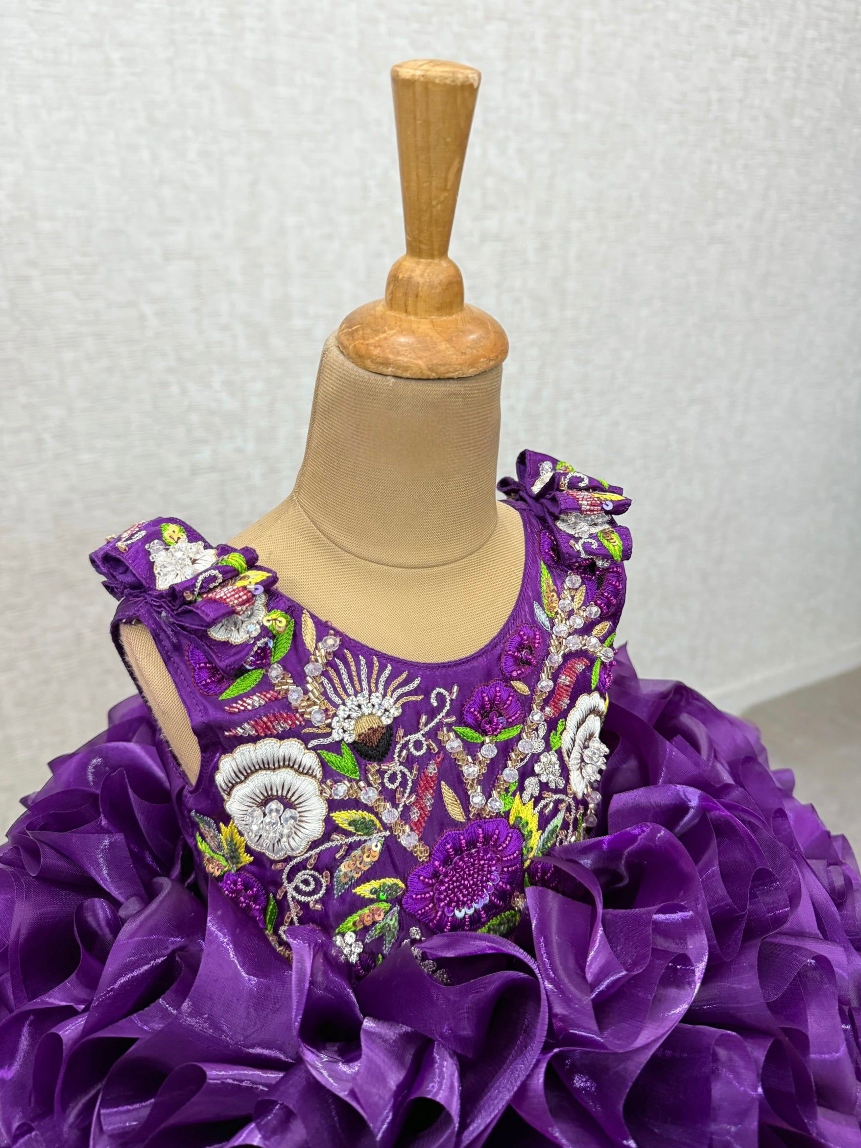 First birthday dress Online, Deep Violet Luxury Party Dress