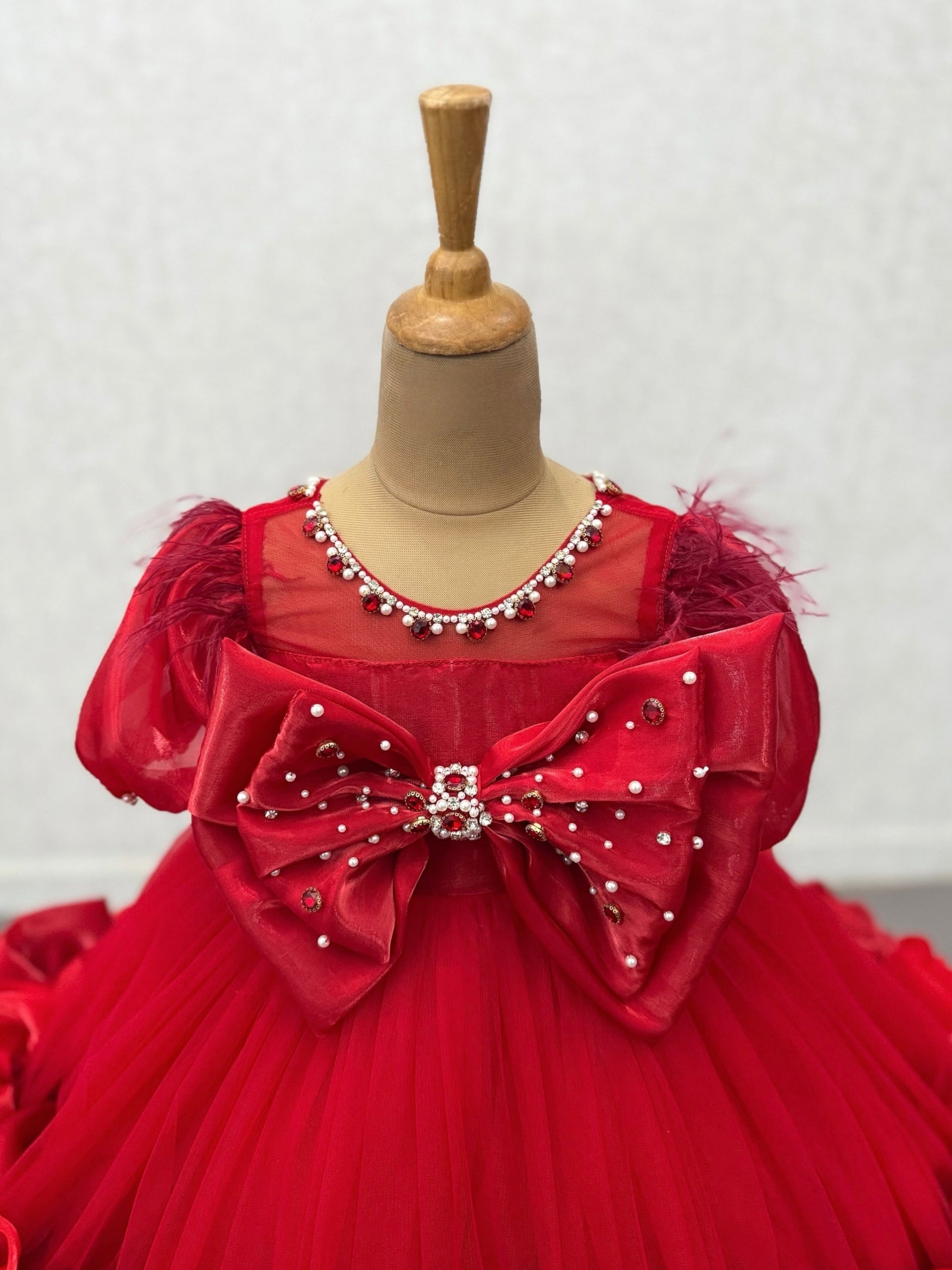 Ball gown for girls Online, Red Pageant Gown