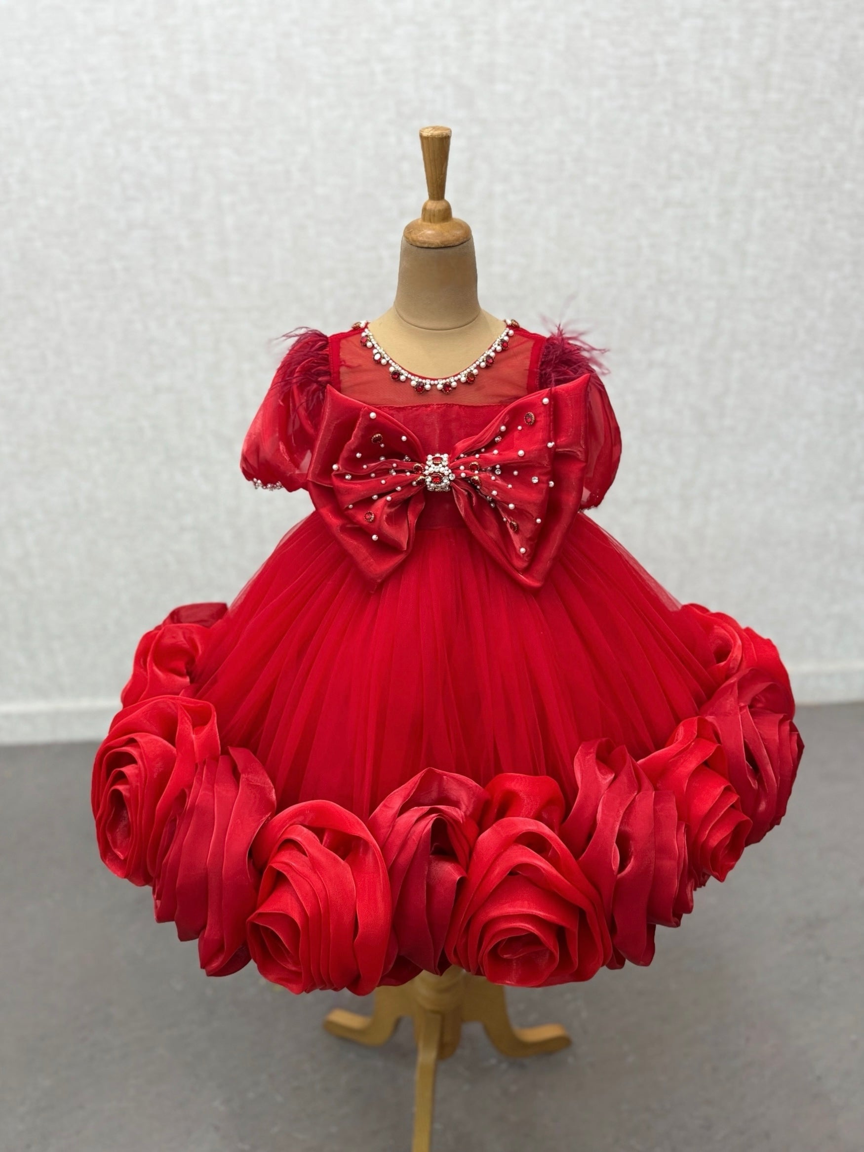 Ball gown for girls Online, Red Pageant Gown