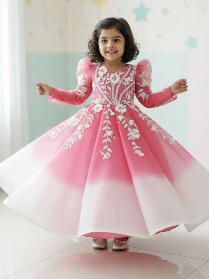 Cherry Rose fall Embroidered Princess Ball Gown