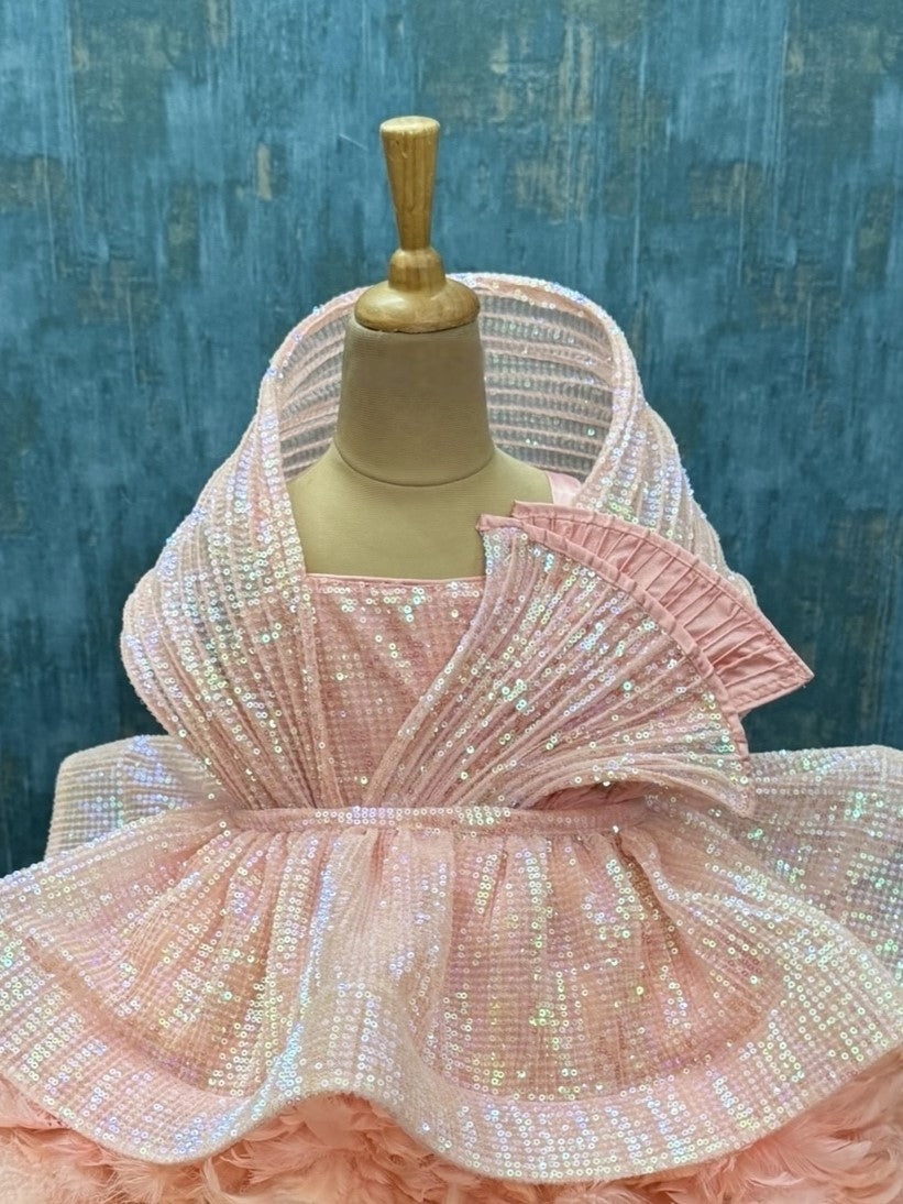 Blush Feather Fairy Gown