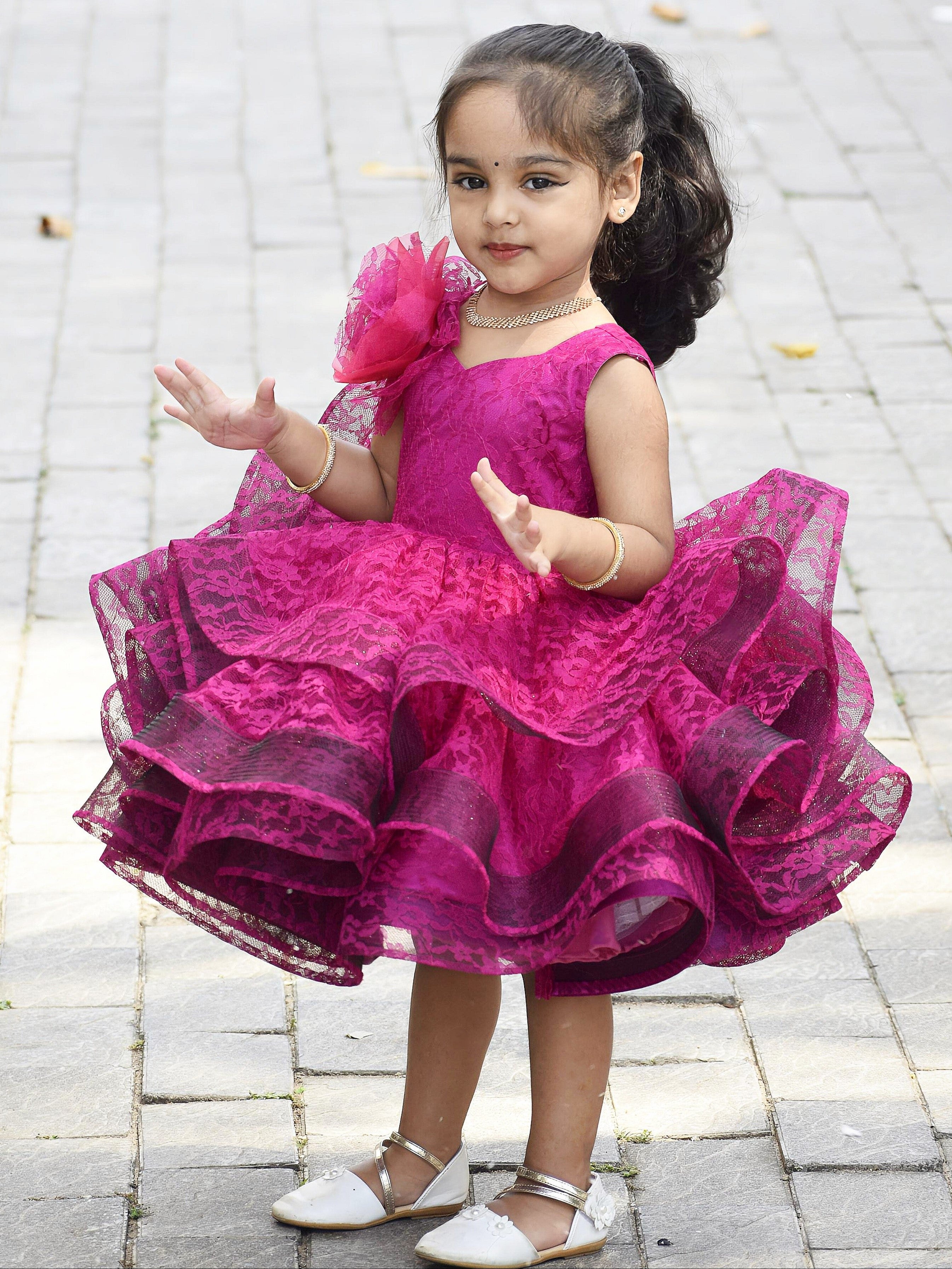 Luxury Designer Kids Wear Online, Blossom Charm Designer Party Dress