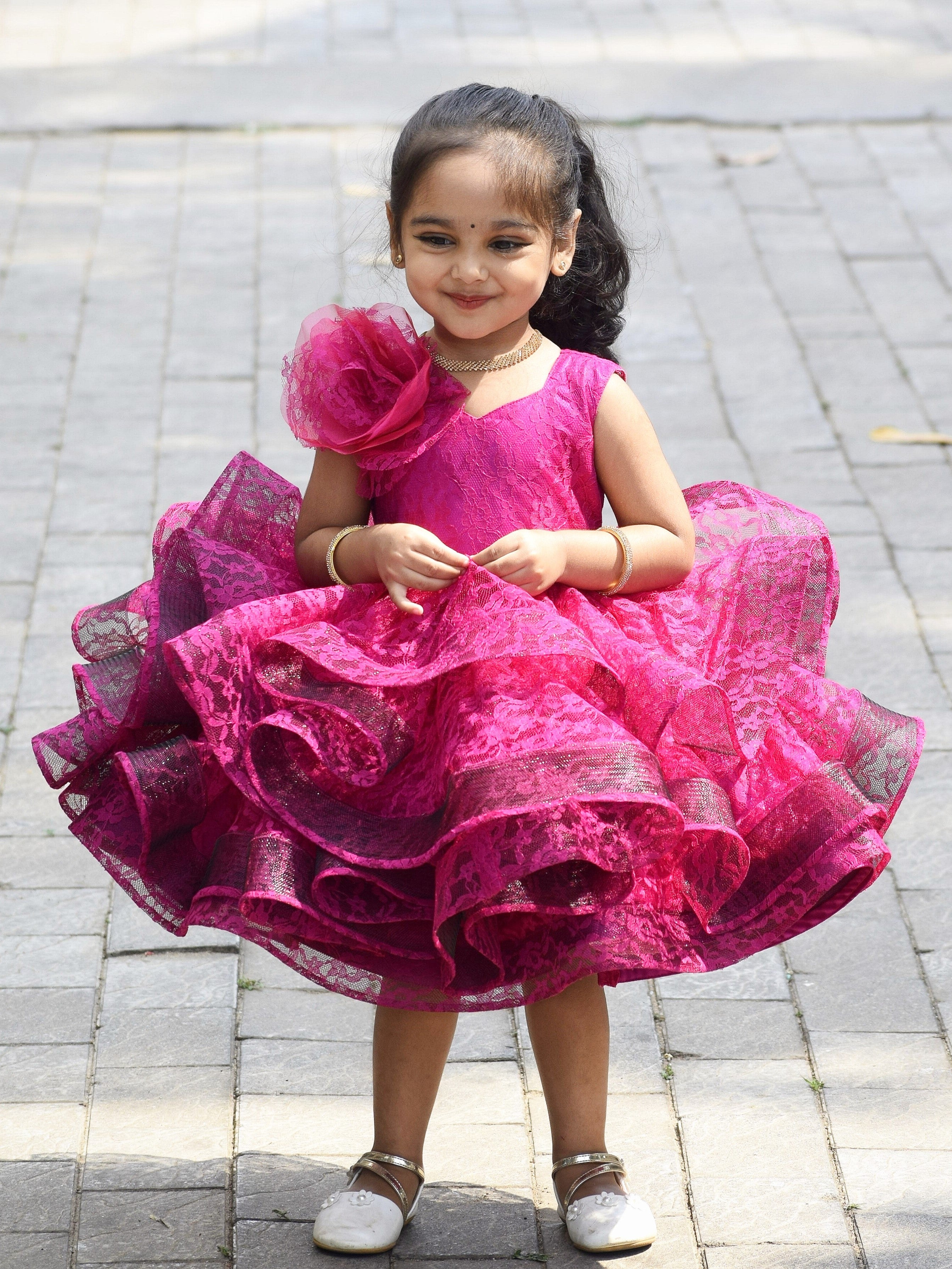 Luxury Designer Kids Wear Online, Blossom Charm Designer Party Dress