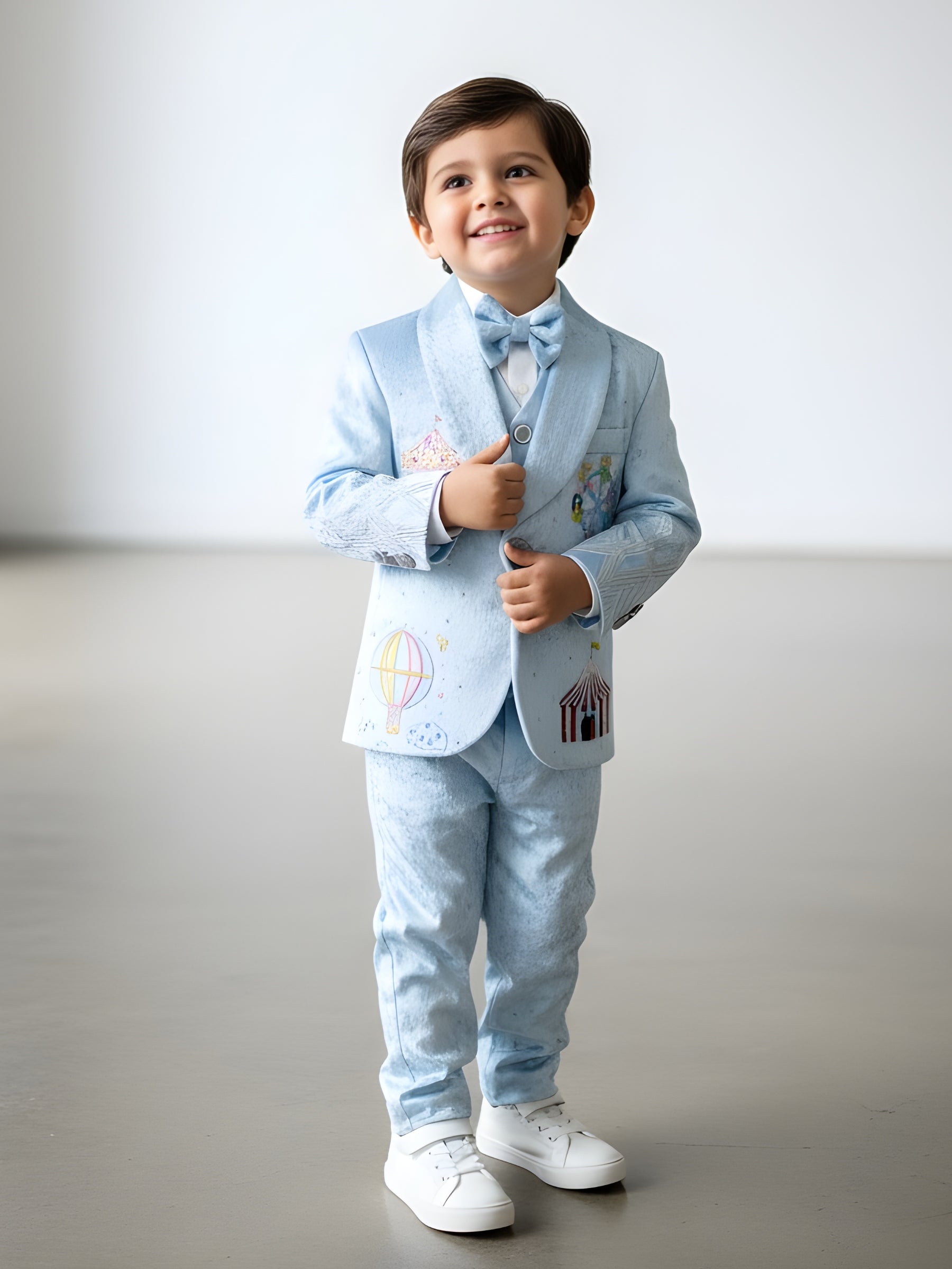 Ice Carnival Prince Suit- Comes with Waist coat, Shirt, Pant and Bow