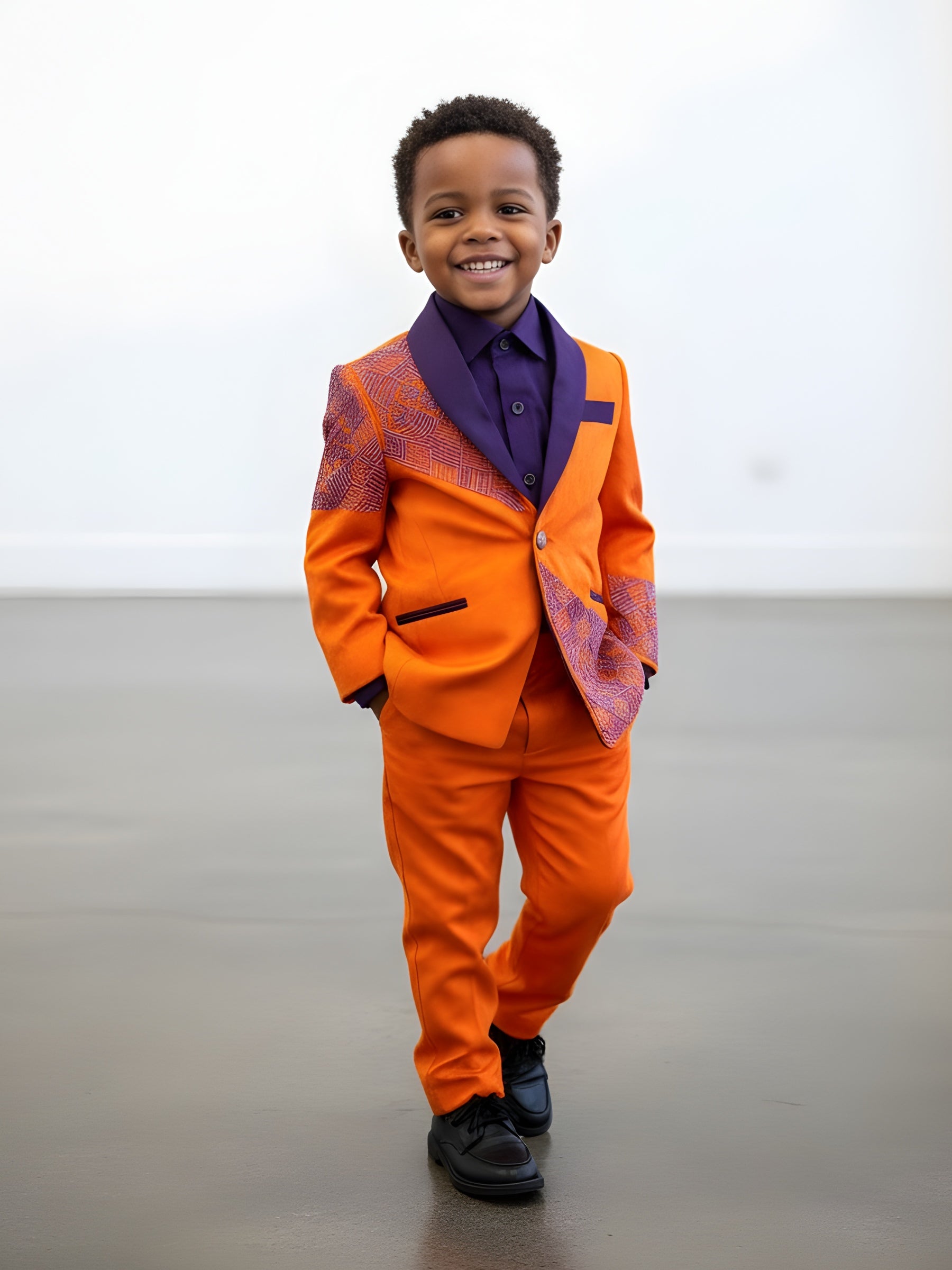 Embroidered Panel Accent Royal Prince Jacket