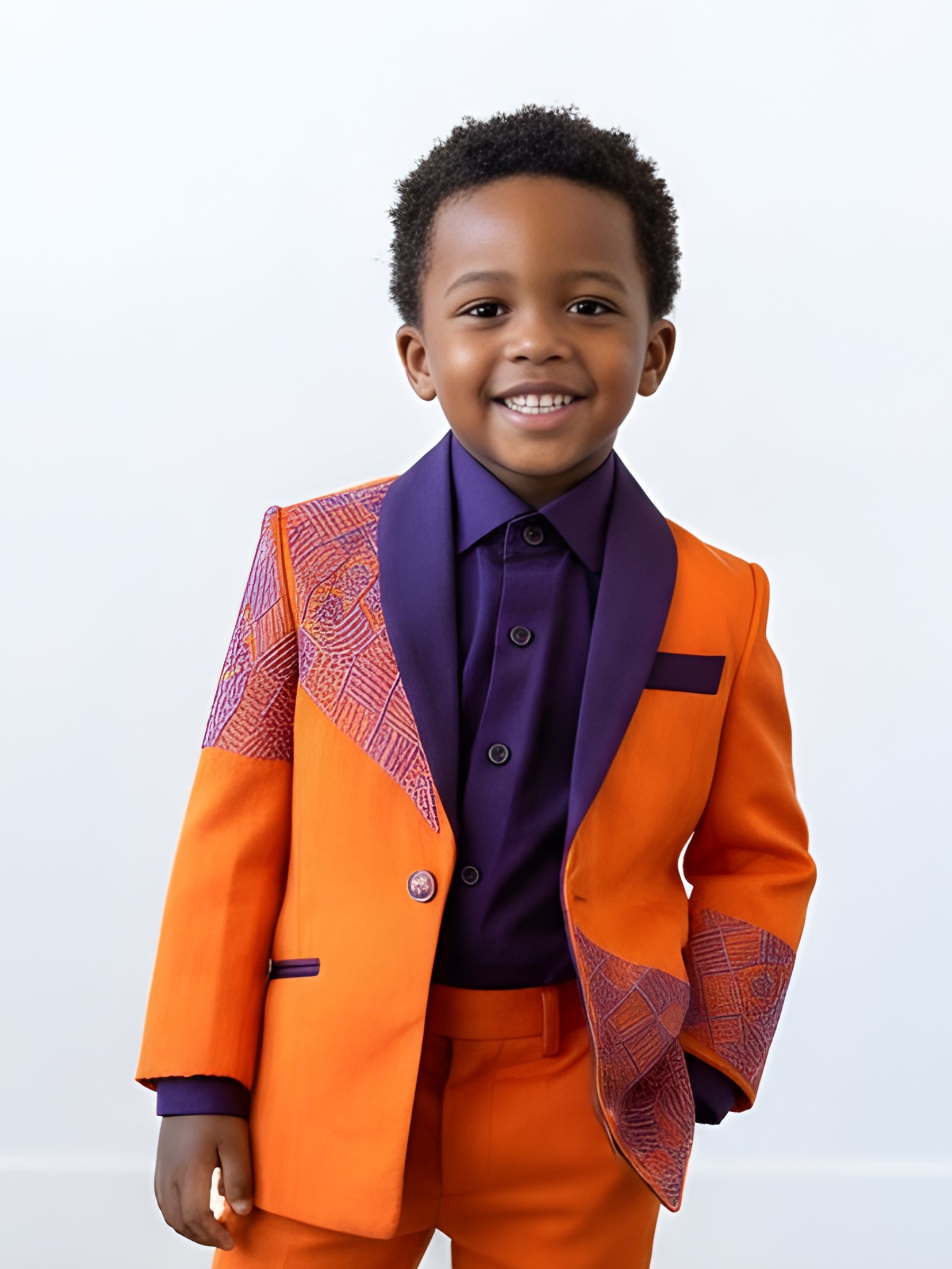 Embroidered Panel Accent Royal Prince Jacket