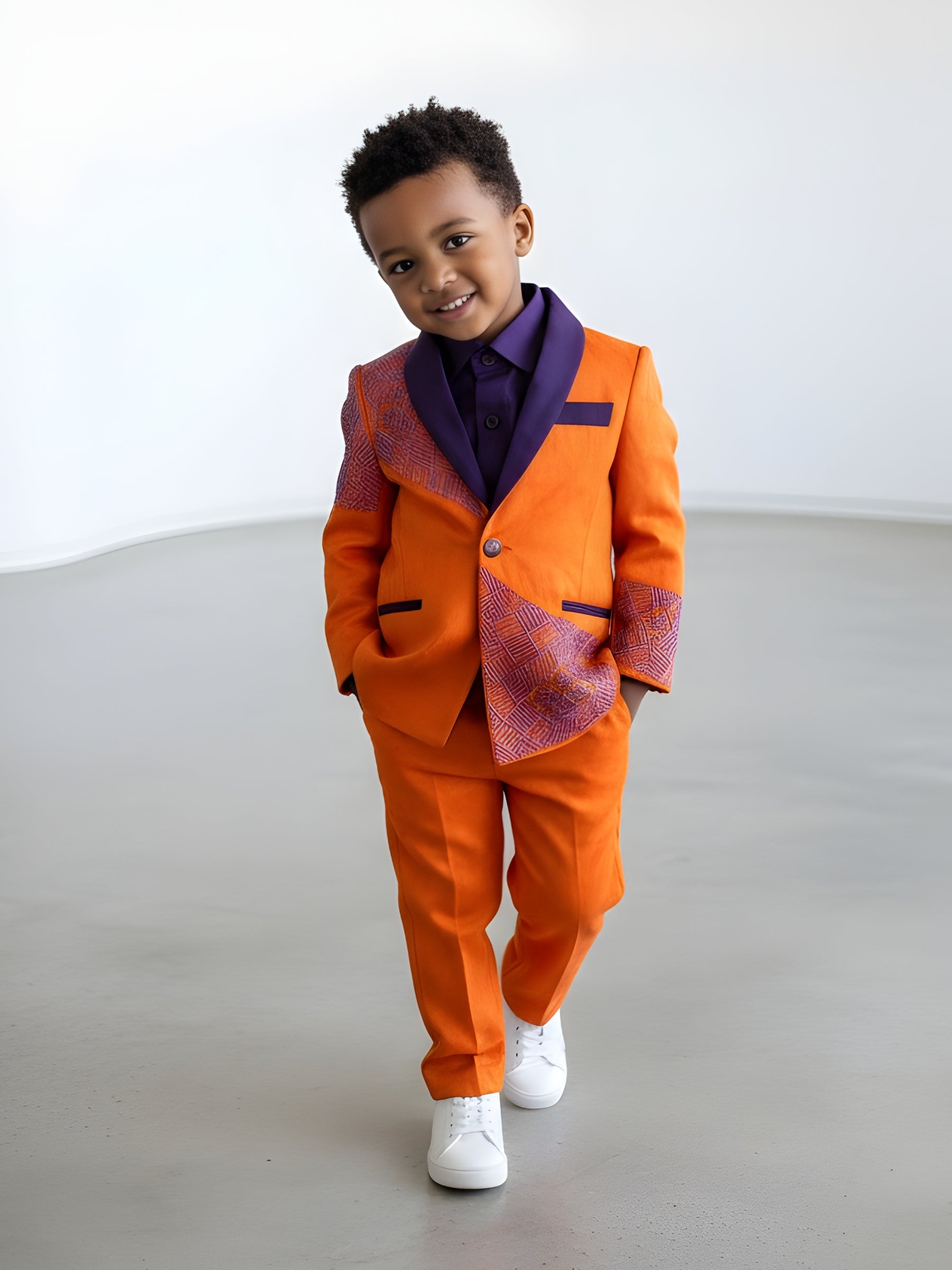 Embroidered Panel Accent Royal Prince Jacket