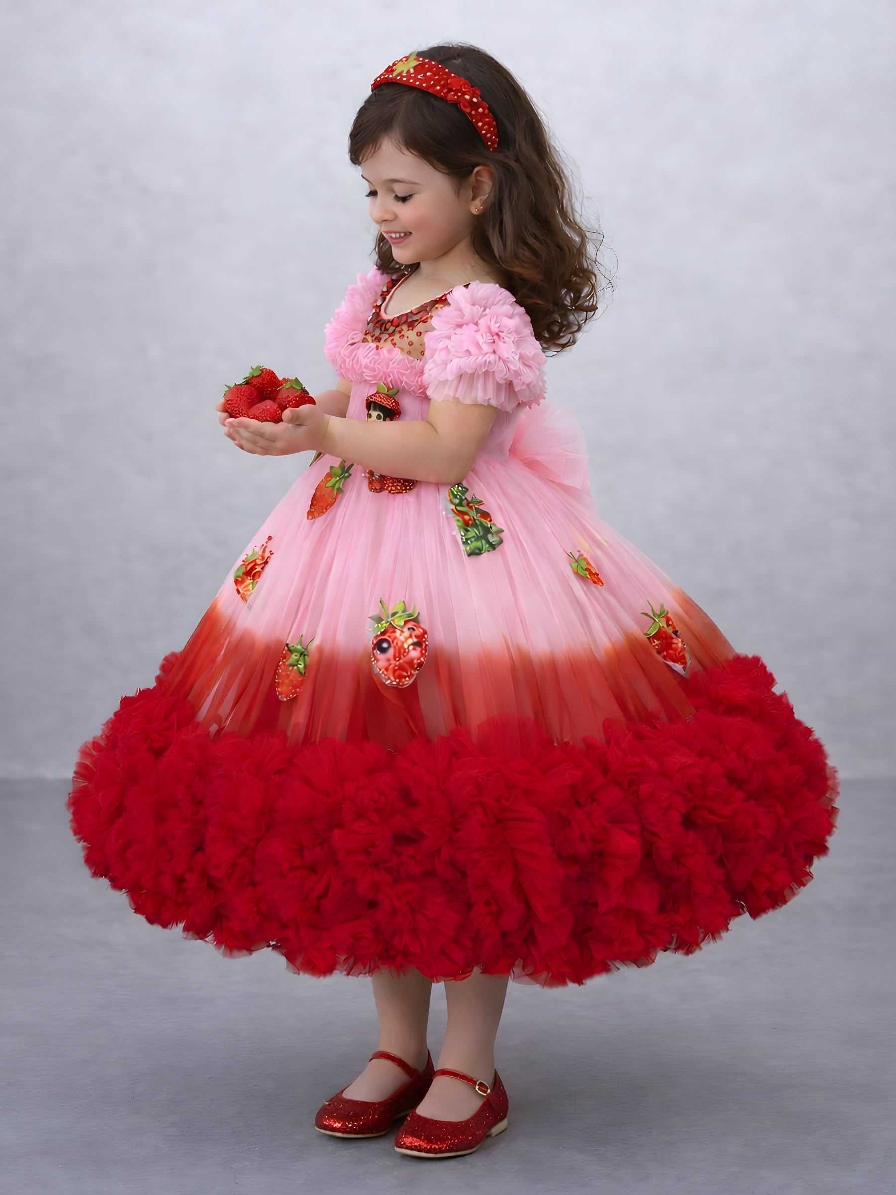 Strawberry Blush Fairy Delight Baby Gown