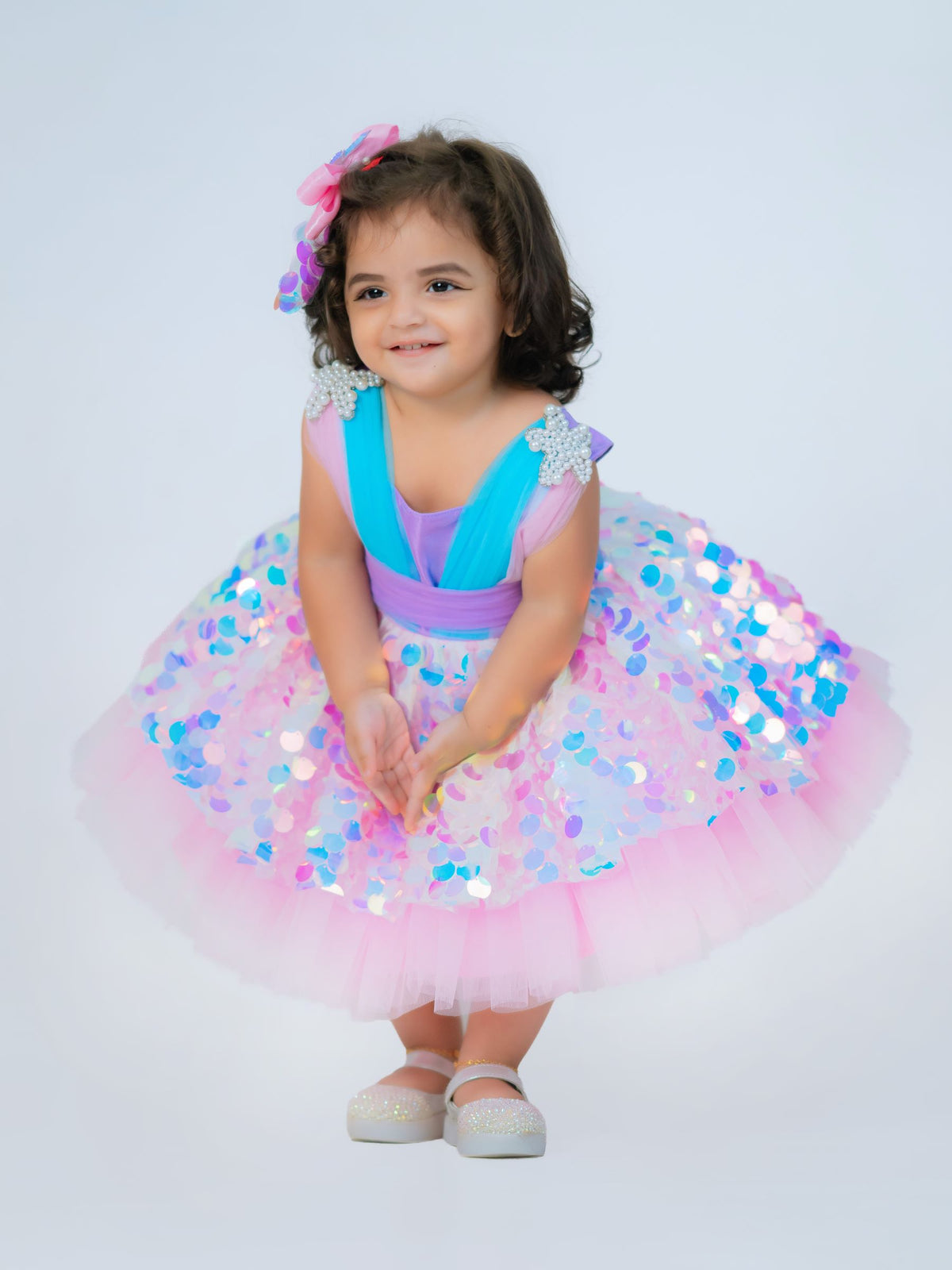 Little Princess Mermaid Sequin Gown