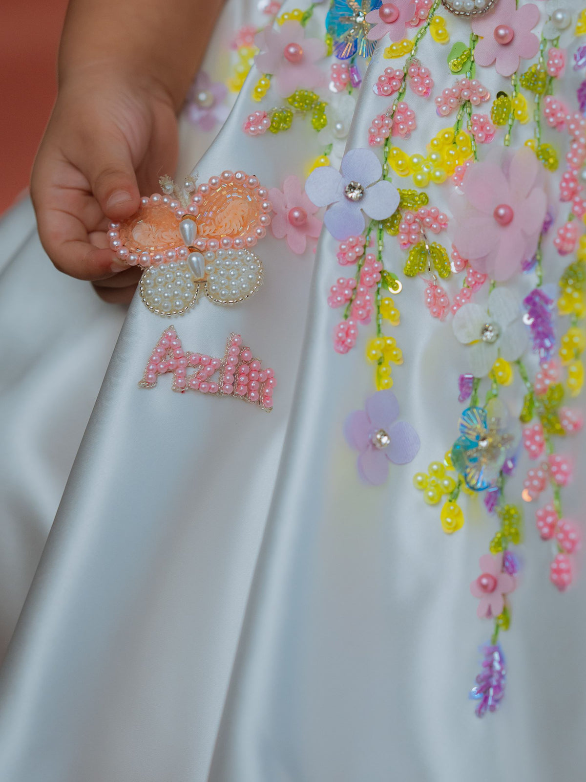 Wildflower Meadow Satin Gown