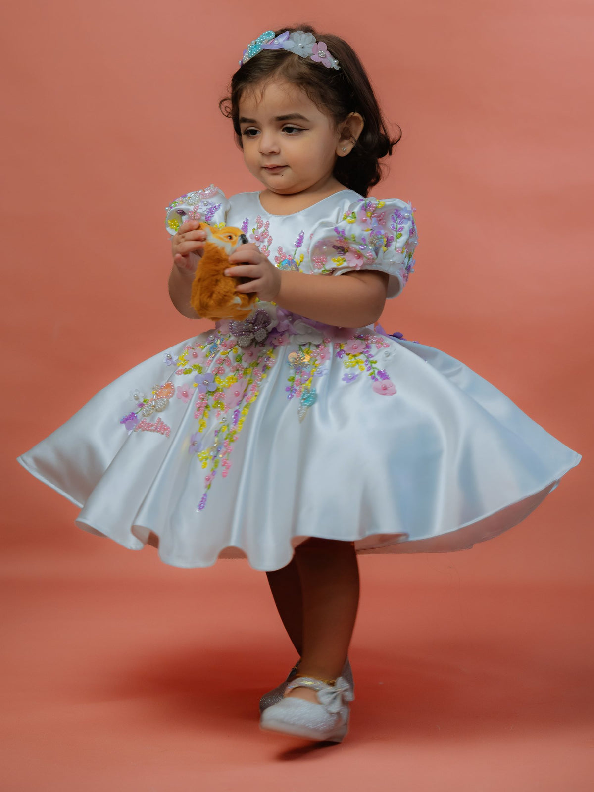 Wildflower Meadow Satin Gown
