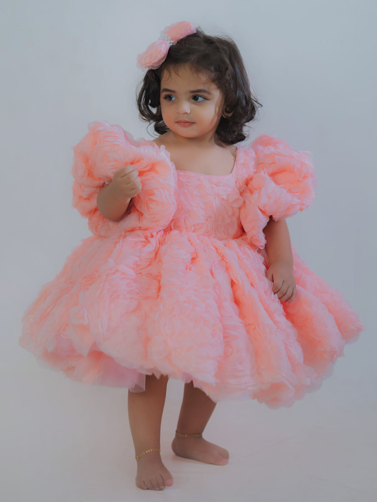 Peach Rose-Bud Cloud Gown