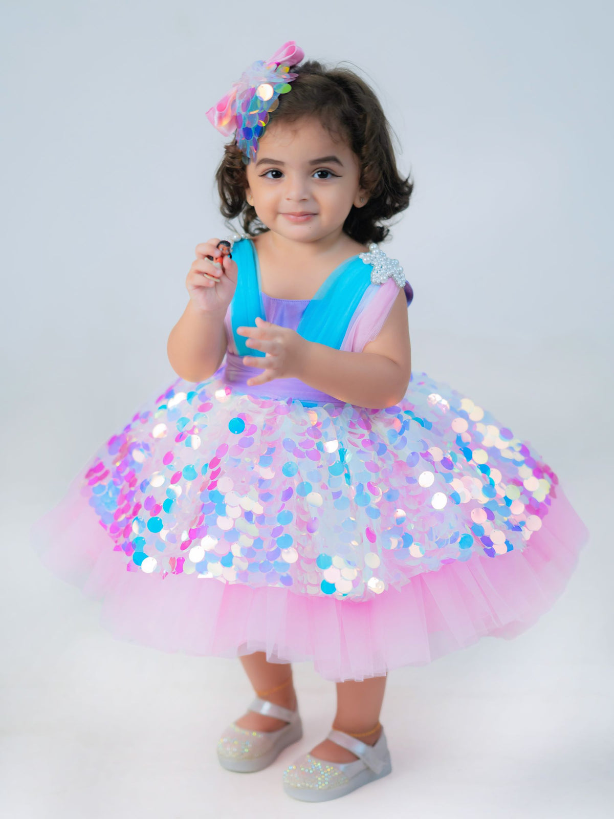 Little Princess Mermaid Sequin Gown