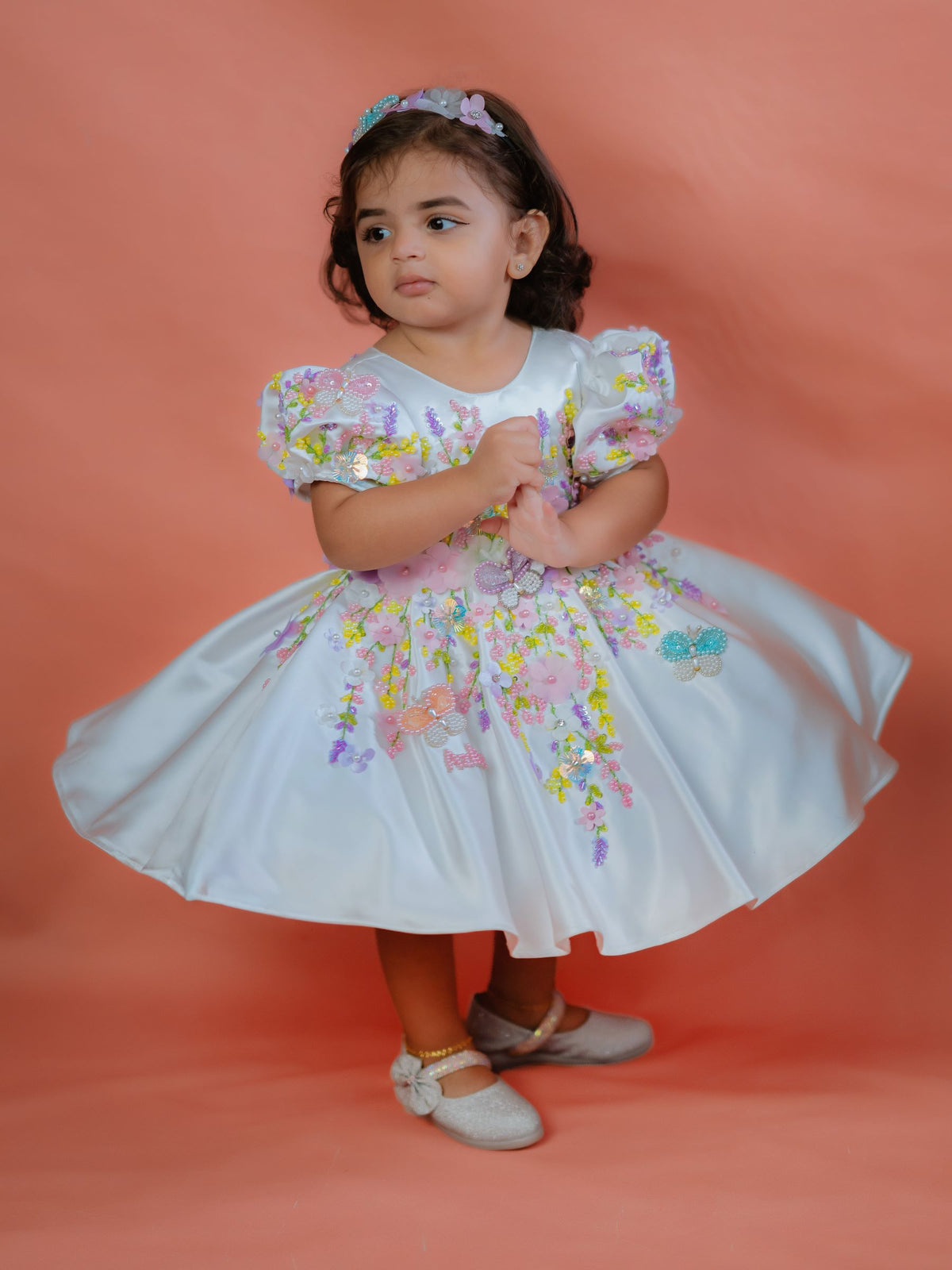 Wildflower Meadow Satin Gown