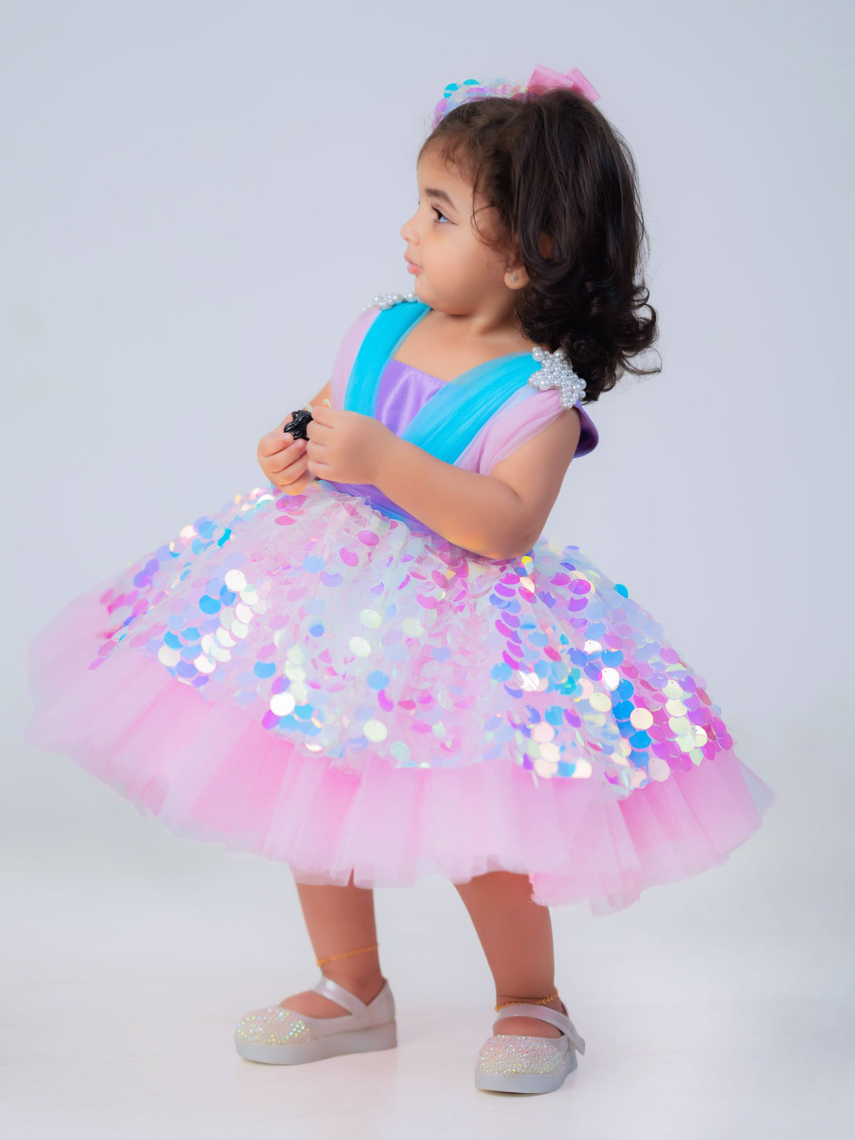 Little Princess Mermaid Sequin Gown