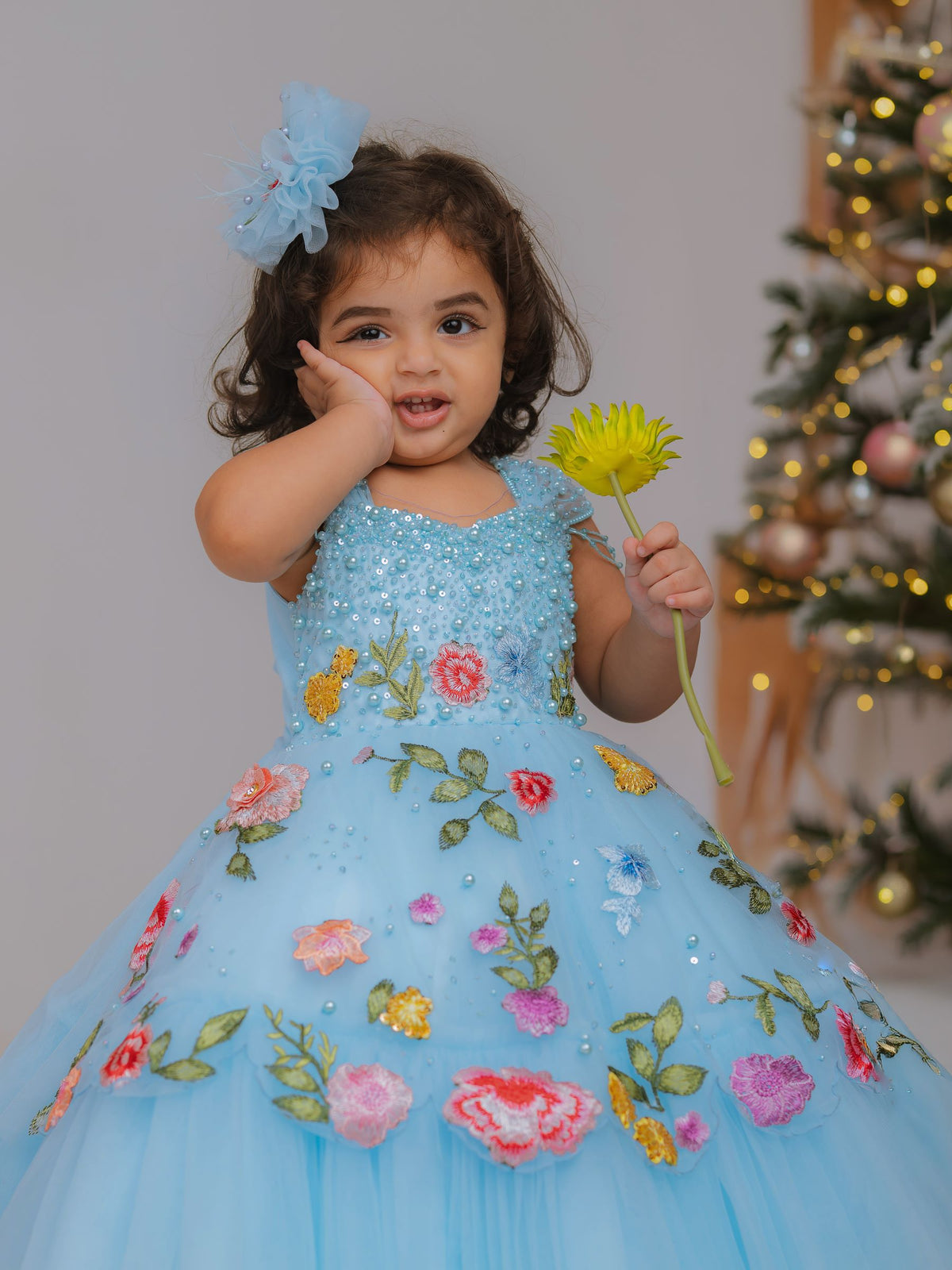Blossom Blue Princess Gown