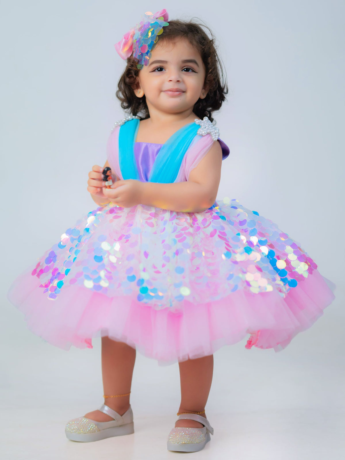 Little Princess Mermaid Sequin Gown