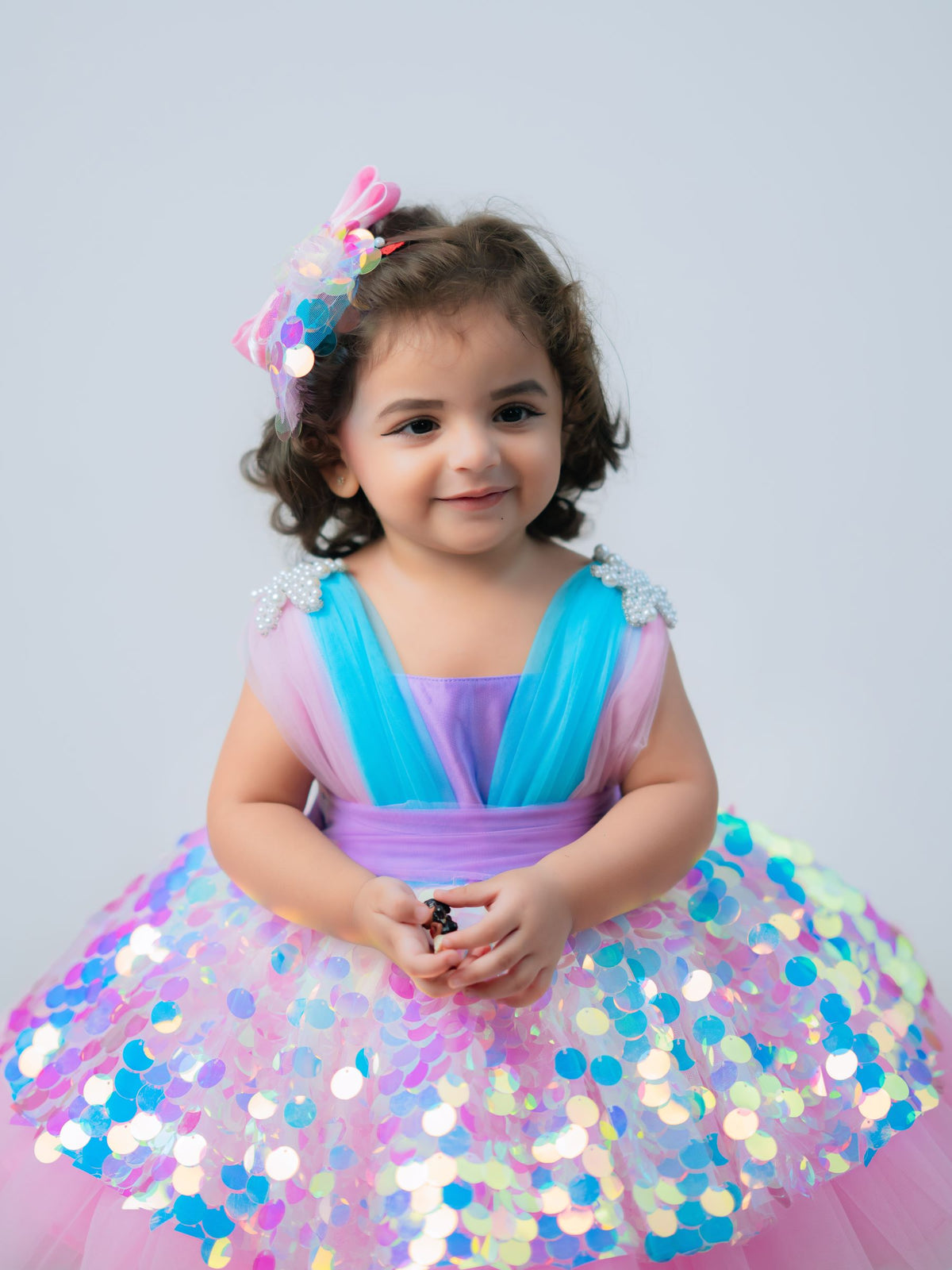 Little Princess Mermaid Sequin Gown