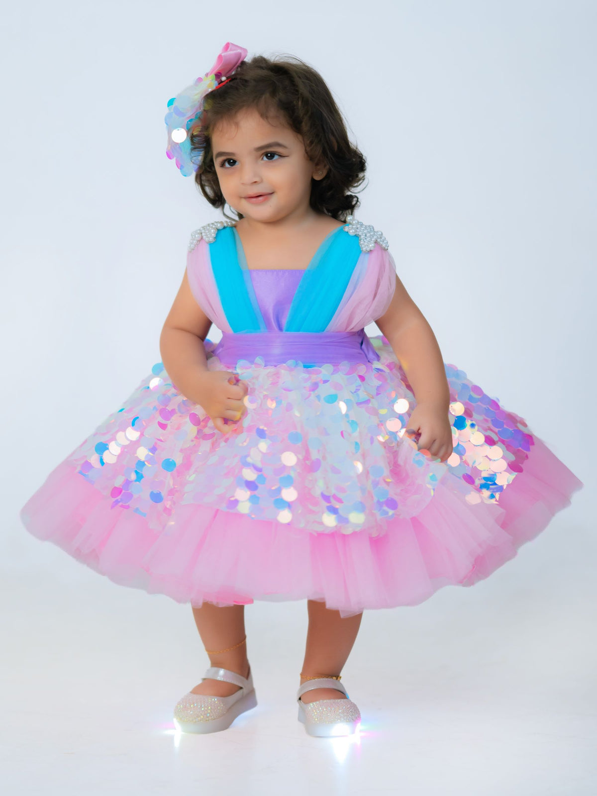 Little Princess Mermaid Sequin Gown