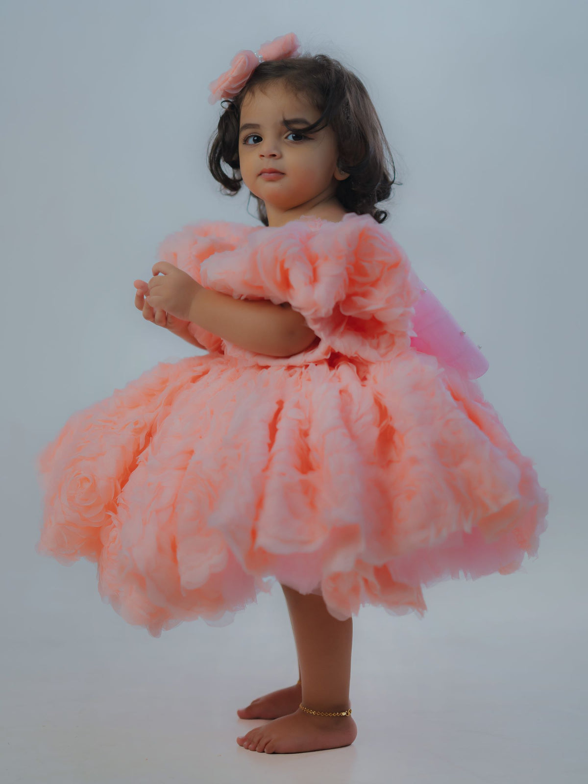 Peach Rose-Bud Cloud Gown