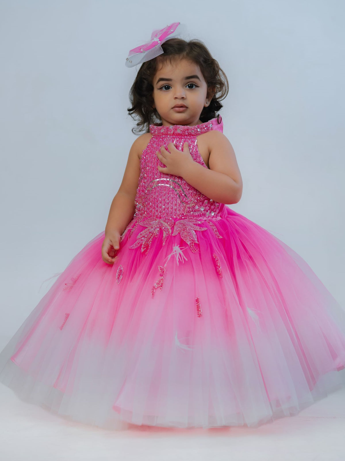 Pink Horizon Feather Gown