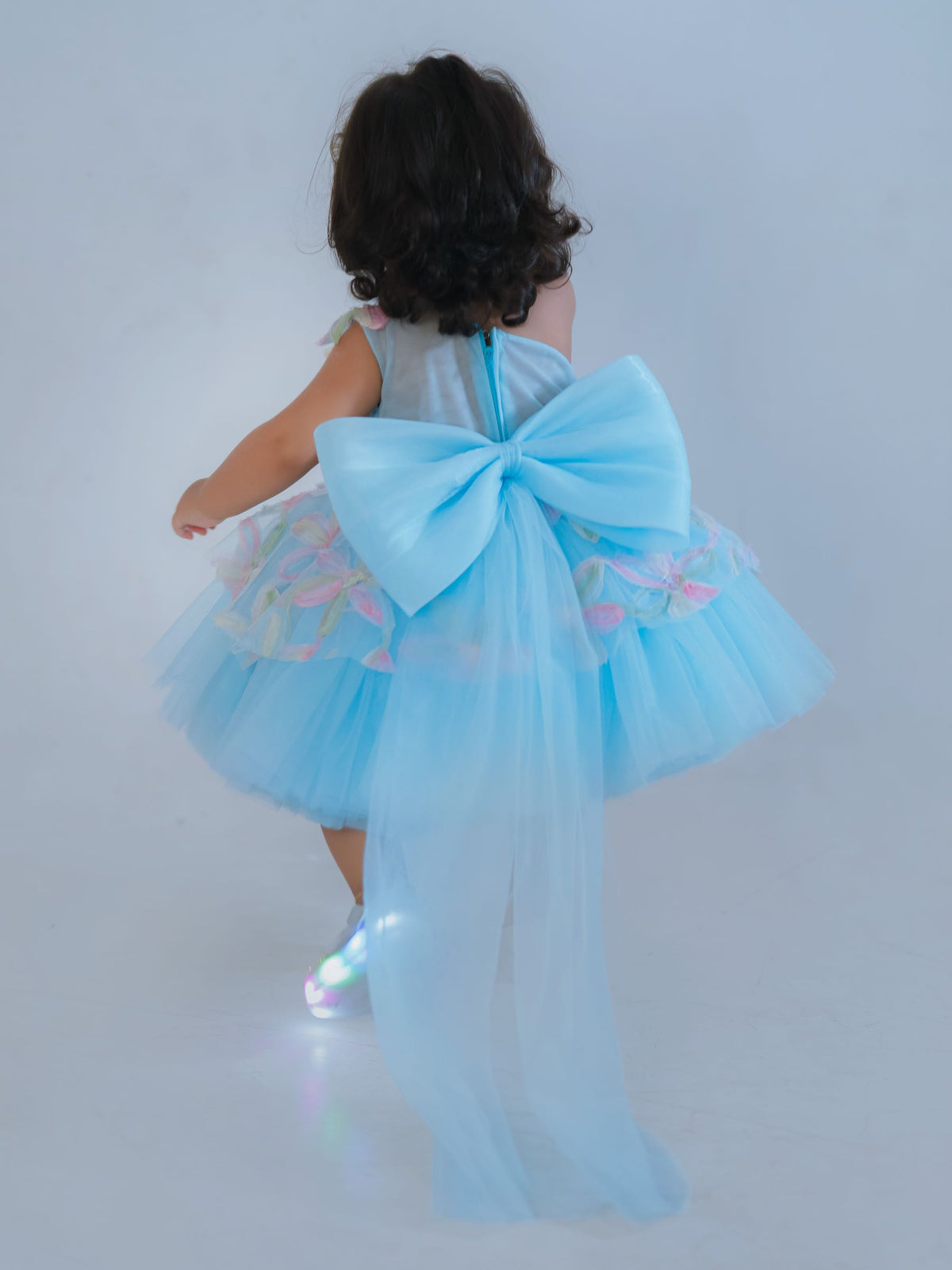 Petal-Drop Tiered Gown