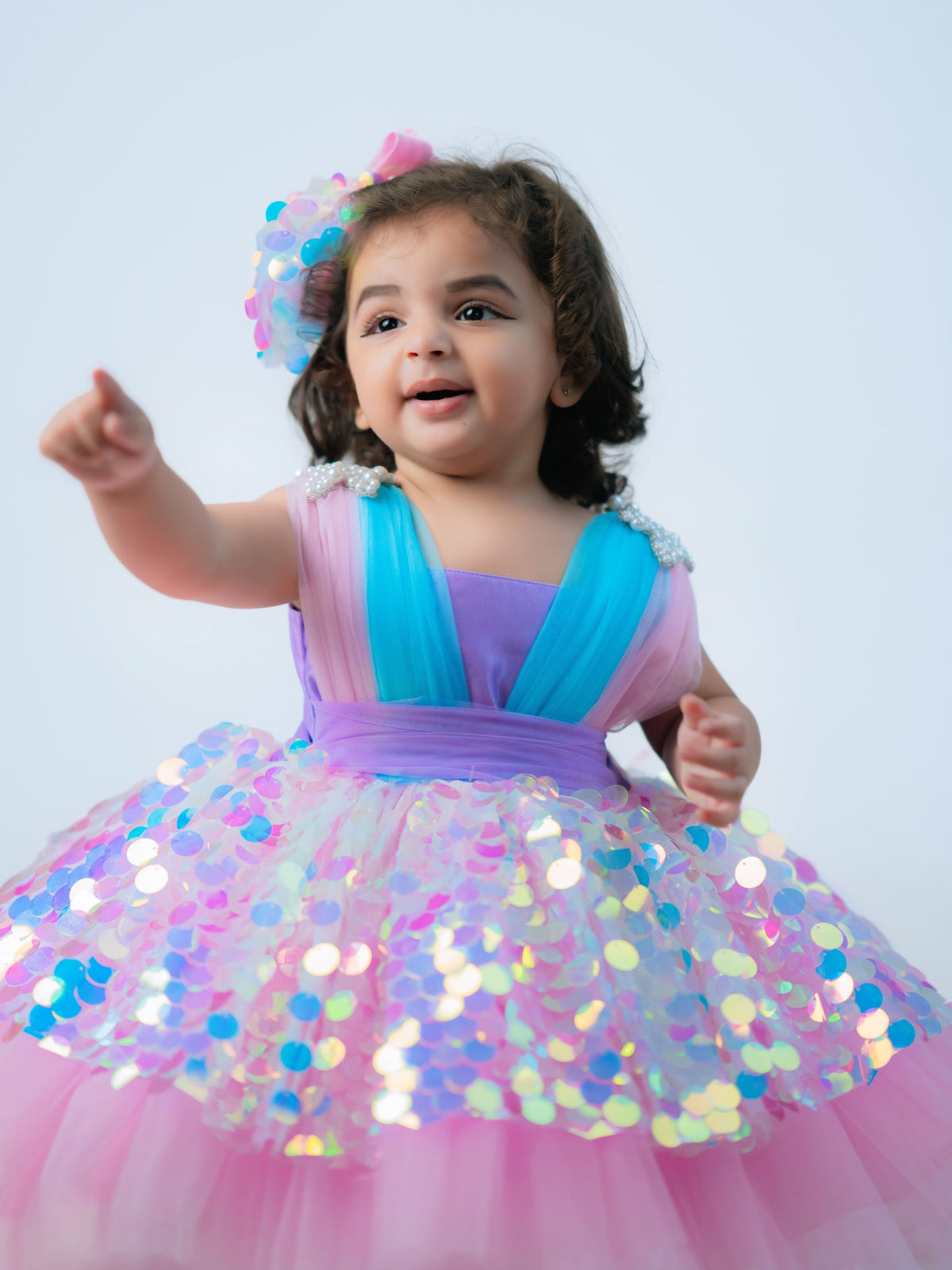 Little Princess Mermaid Sequin Gown