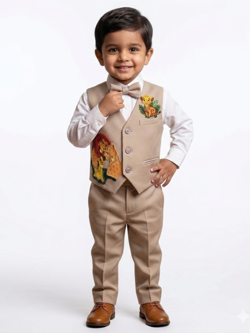 Boys Birthdays Dresses Online, Lion King Embroidered Suit