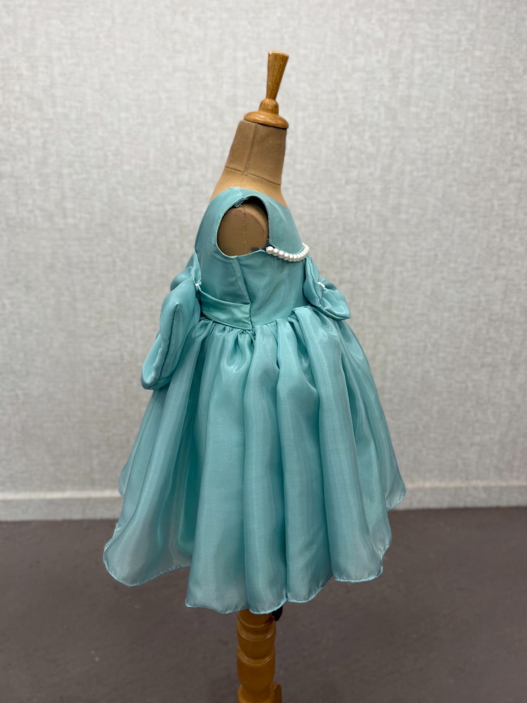 Teal celestical baby gown