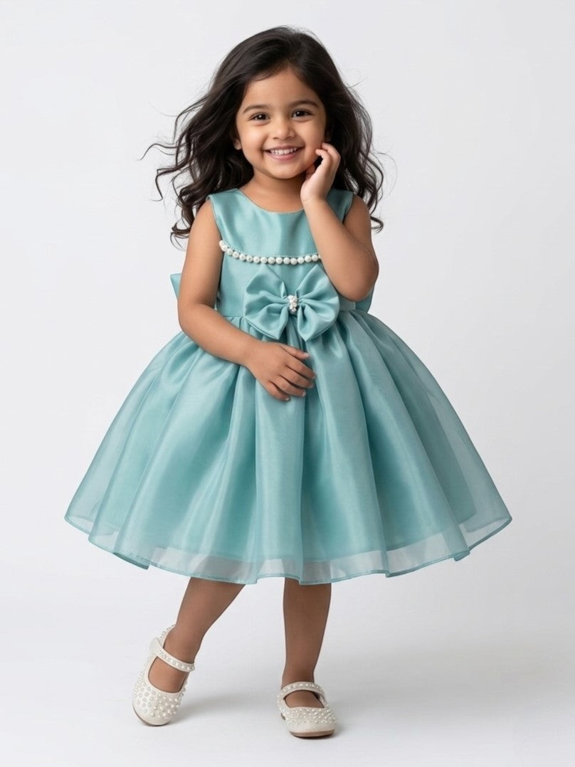 Teal celestical baby gown