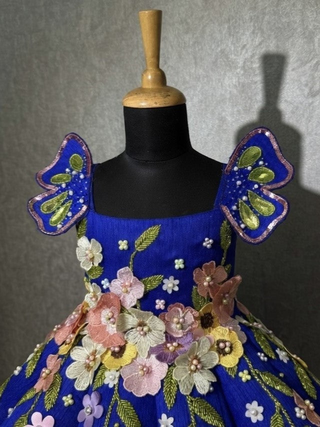 Kids Birthday Frocks Online, Blue Frock for Girls